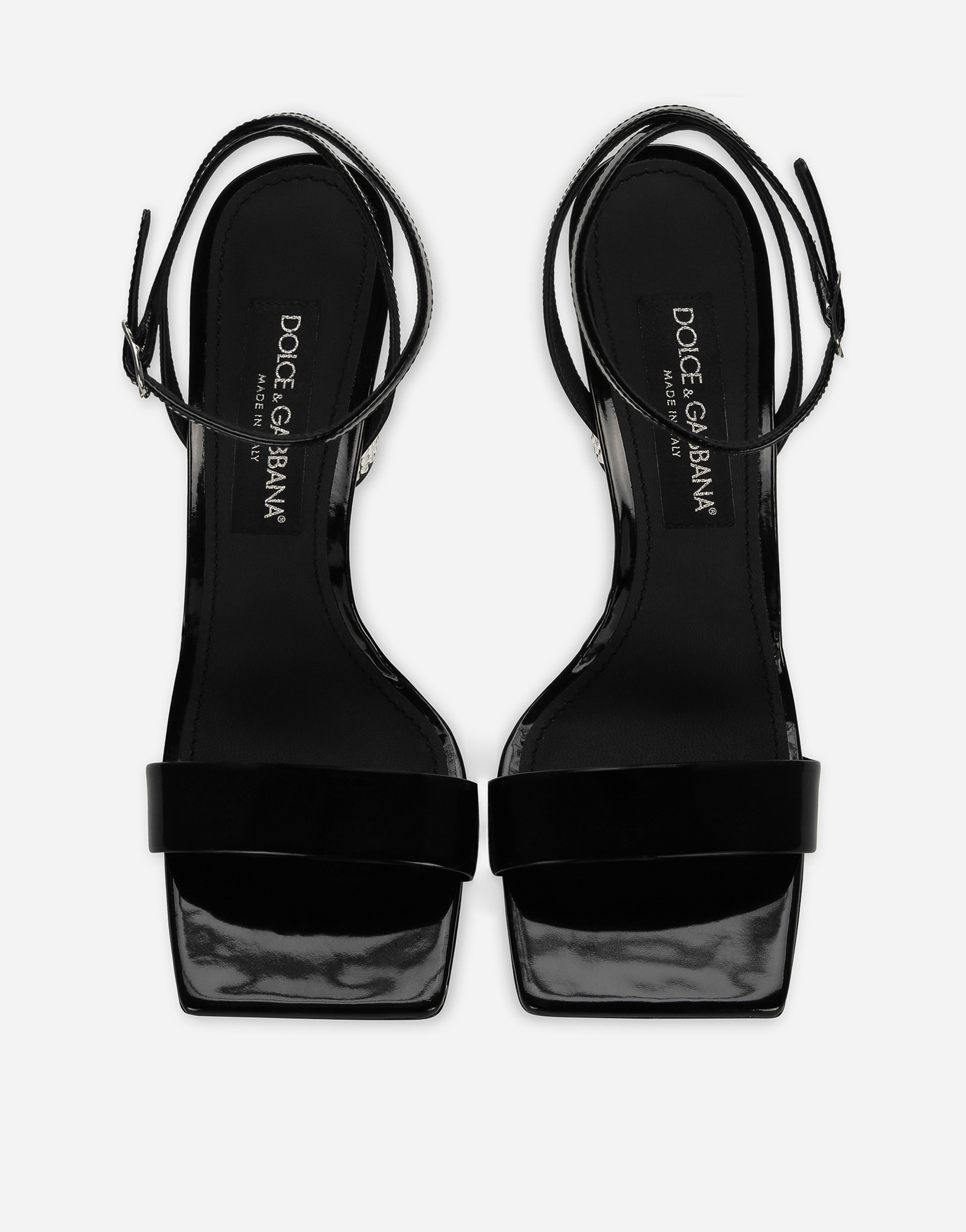 DOLCE & GABBANA POLISHED CALFSKIN SANDALS