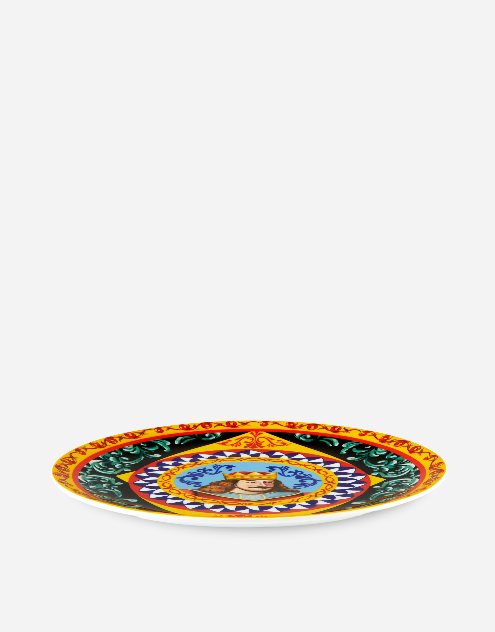 Dolce & Gabbana Knight-print Charger Plate In Multicolor