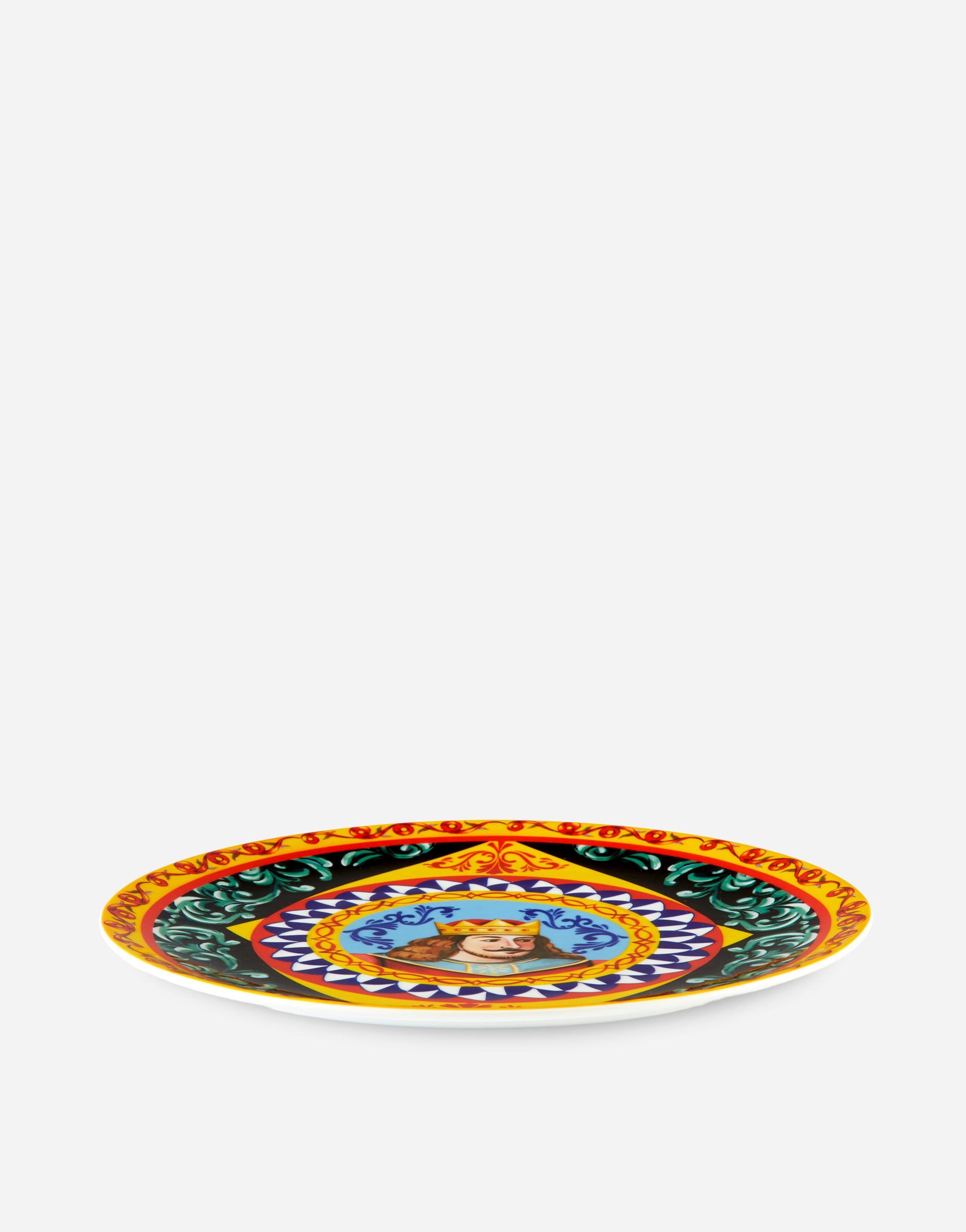 Shop Dolce & Gabbana Porcelain Charger Plate In Multicolor