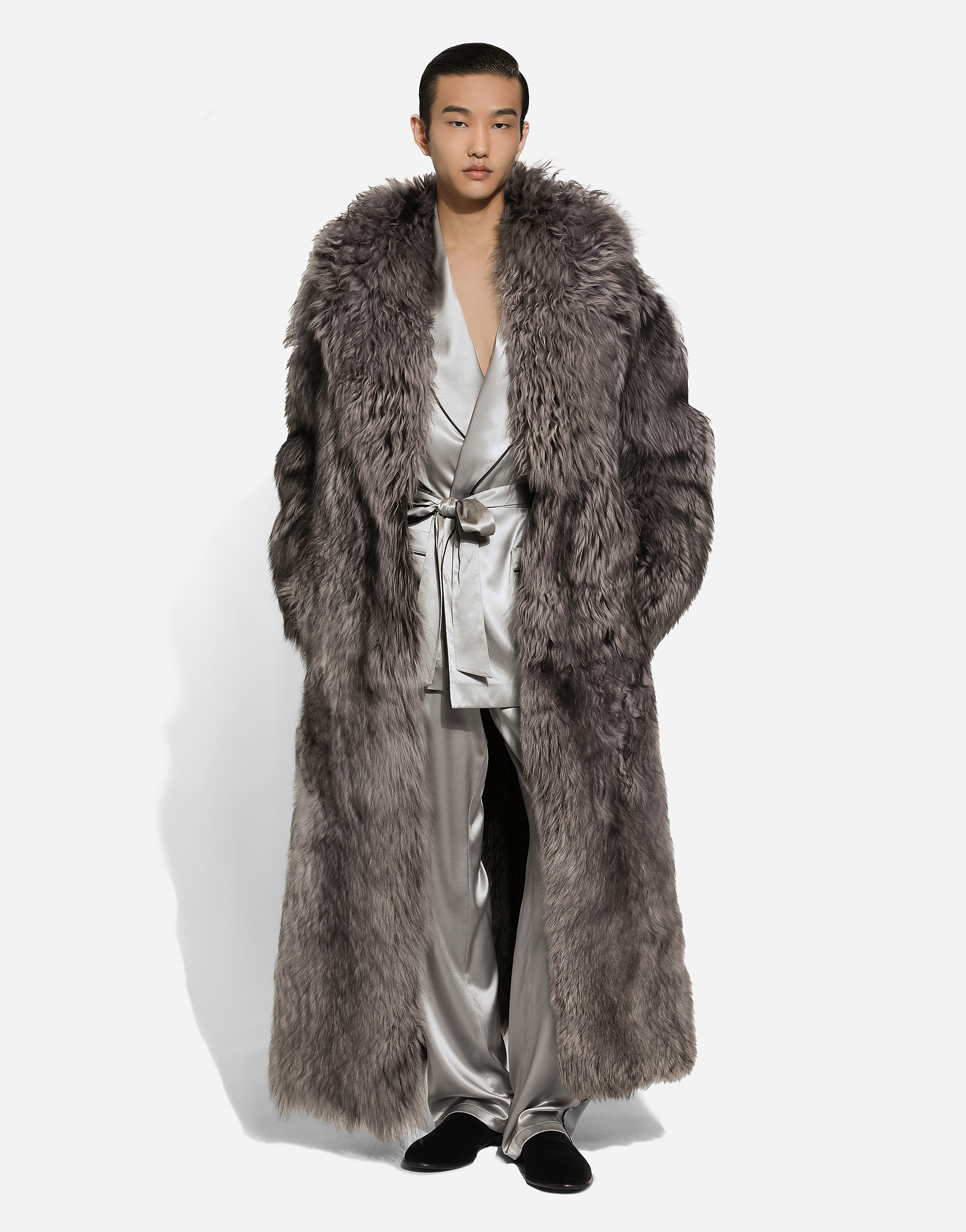 DOLCE & GABBANA SILK SATIN ROBE 