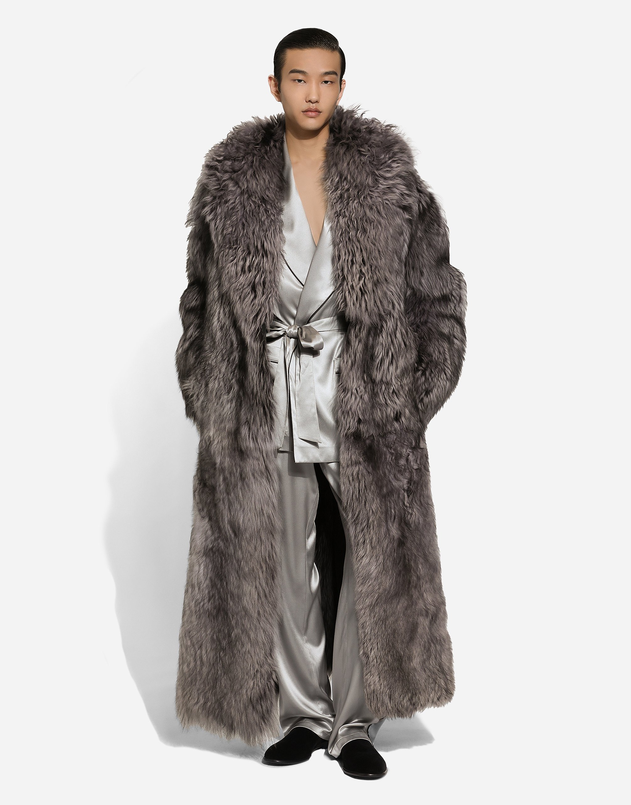 DOLCE & GABBANA SILK SATIN ROBE