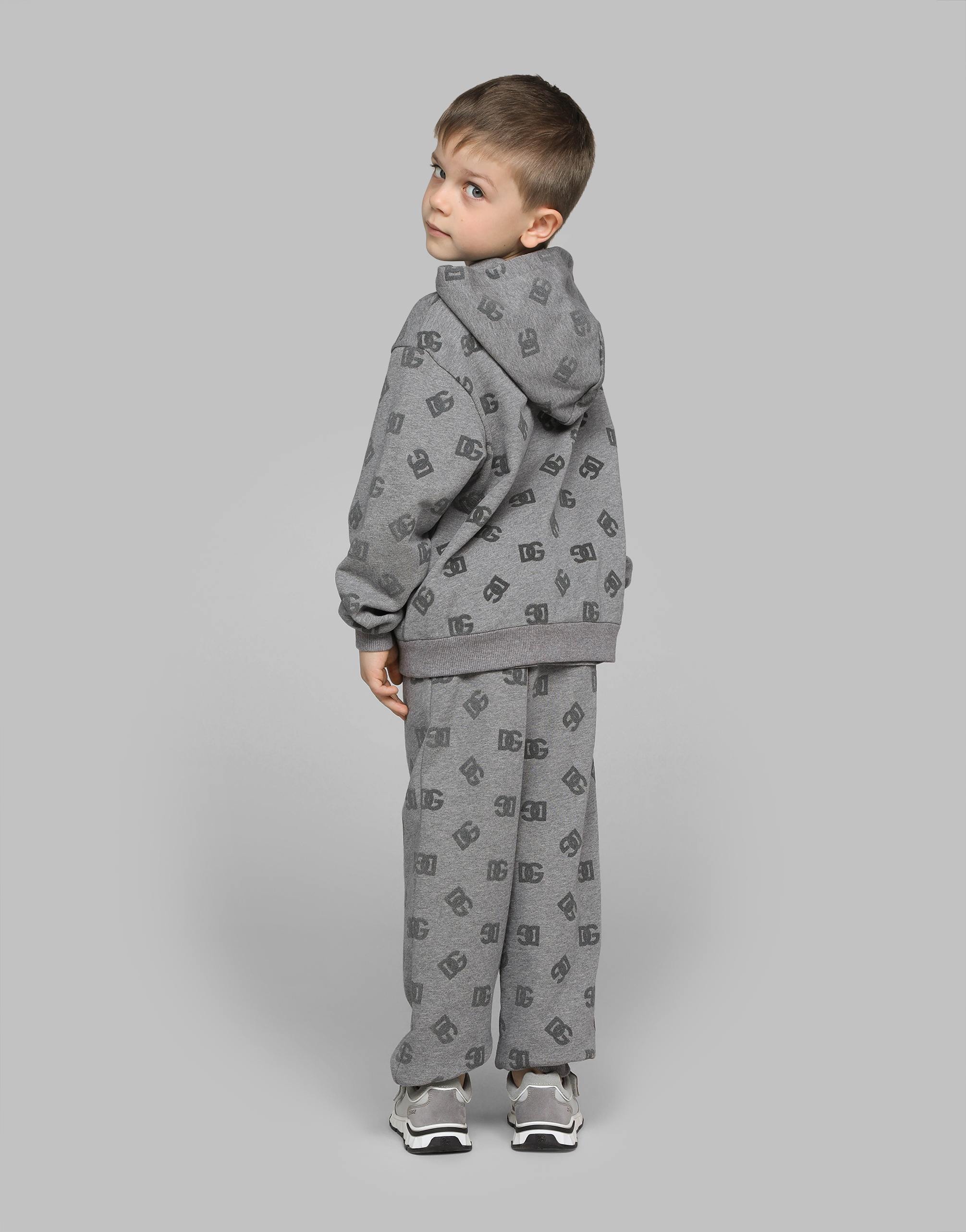 Dolce & Gabbana Cappuccio Con Zip In Gris