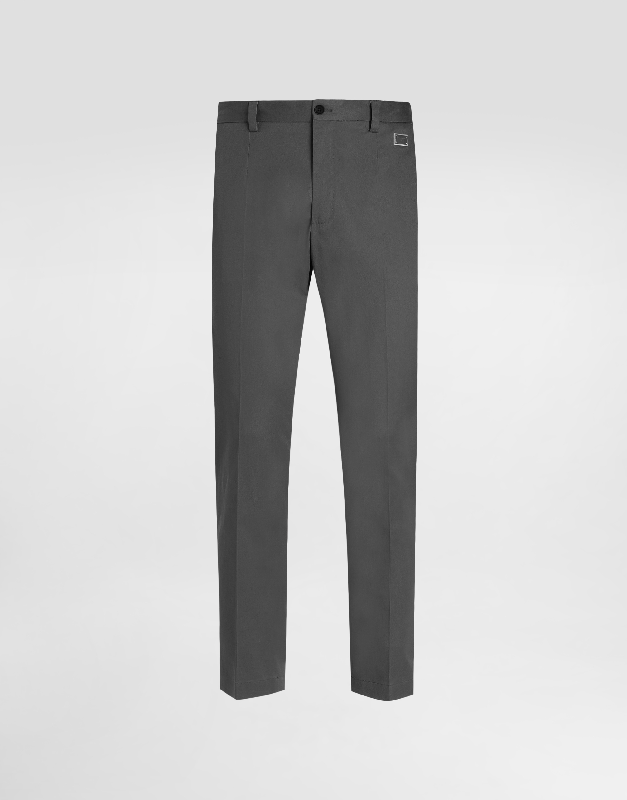 Dolce & Gabbana Tailored Cotton Pants - Man Pants And Shorts Grey 46