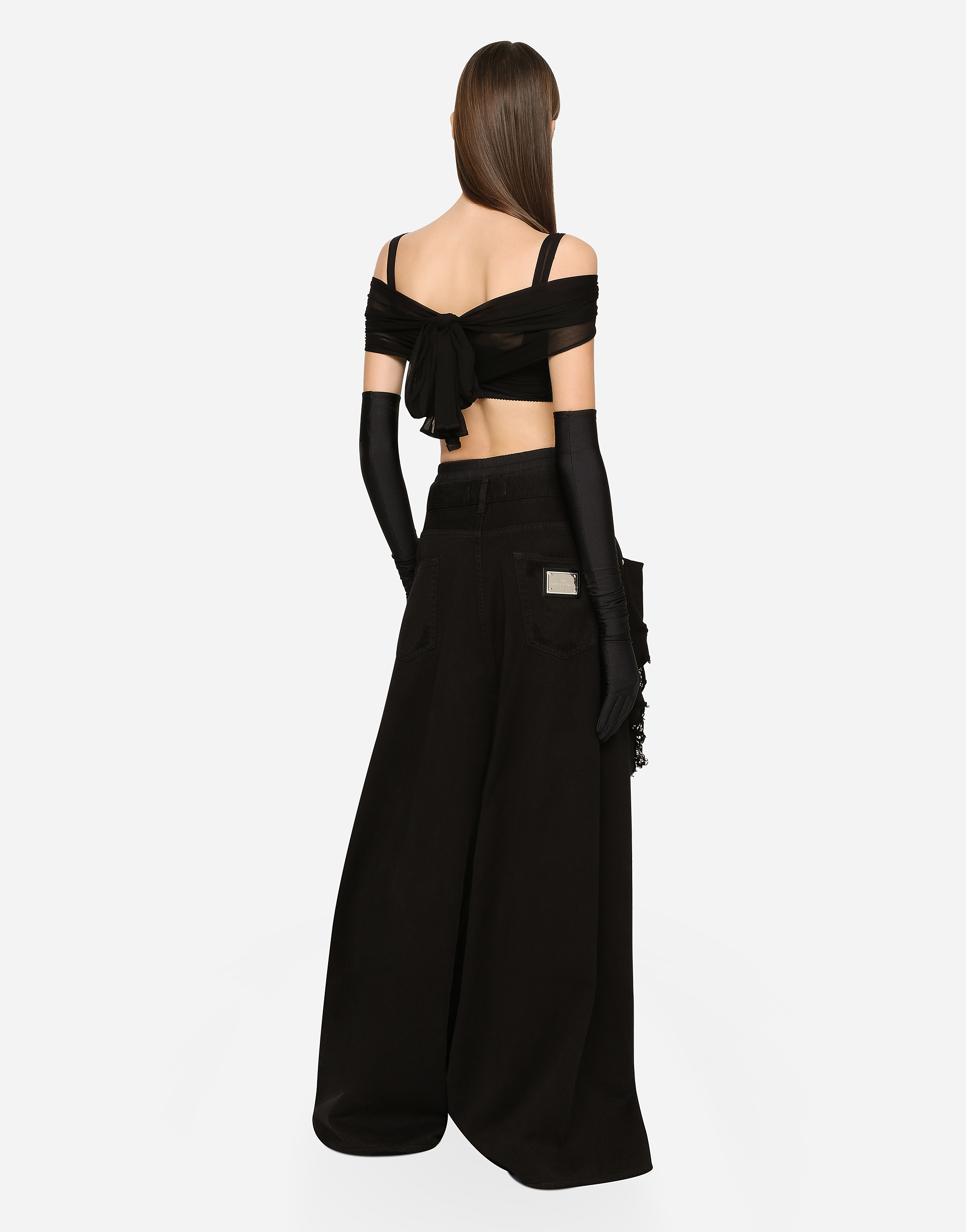 DOLCE & GABBANA FLARED JEANS WITH RIPPED DETAILS