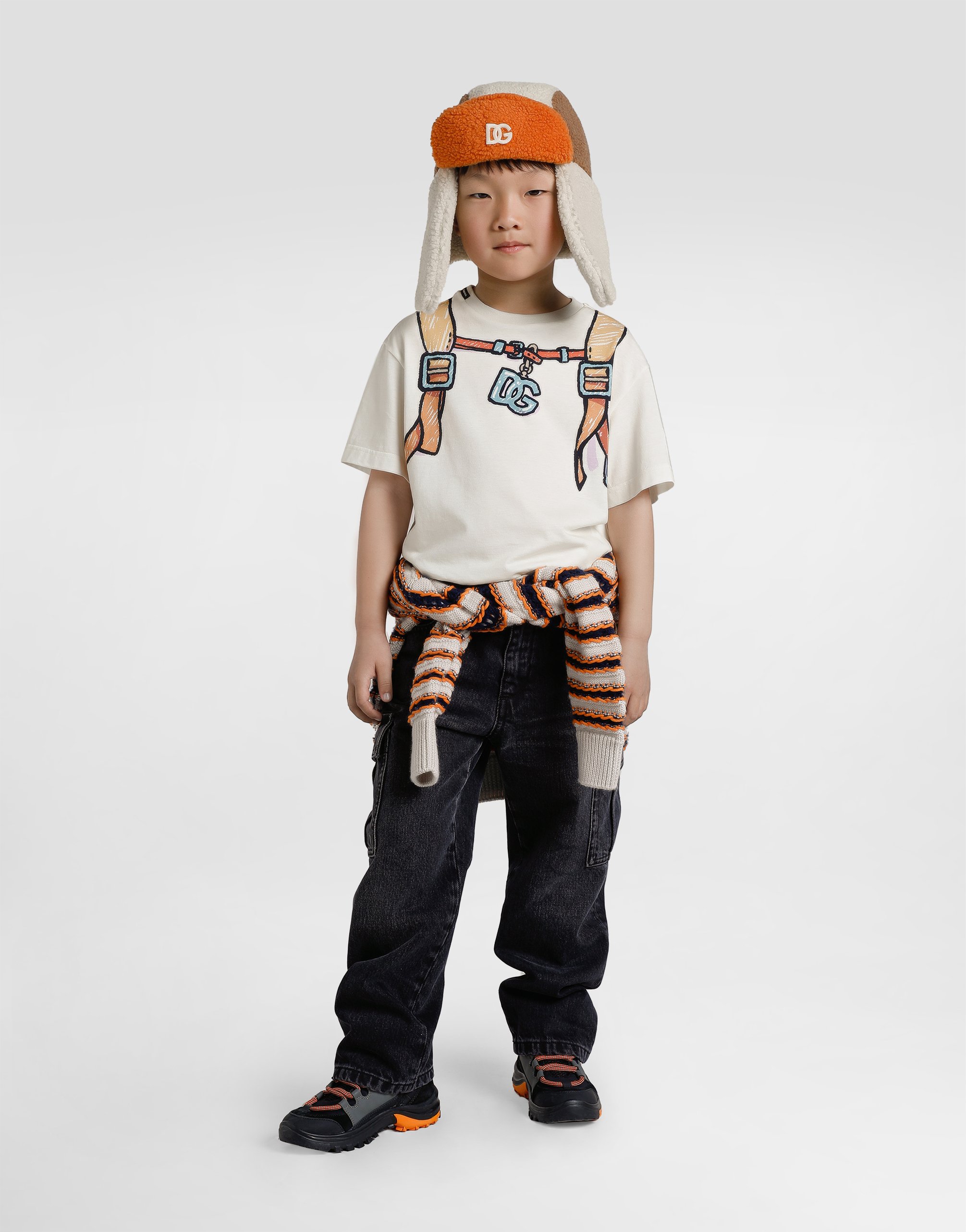 Dolce & Gabbana Fake Teddy Bear Trapper Hat In Multi