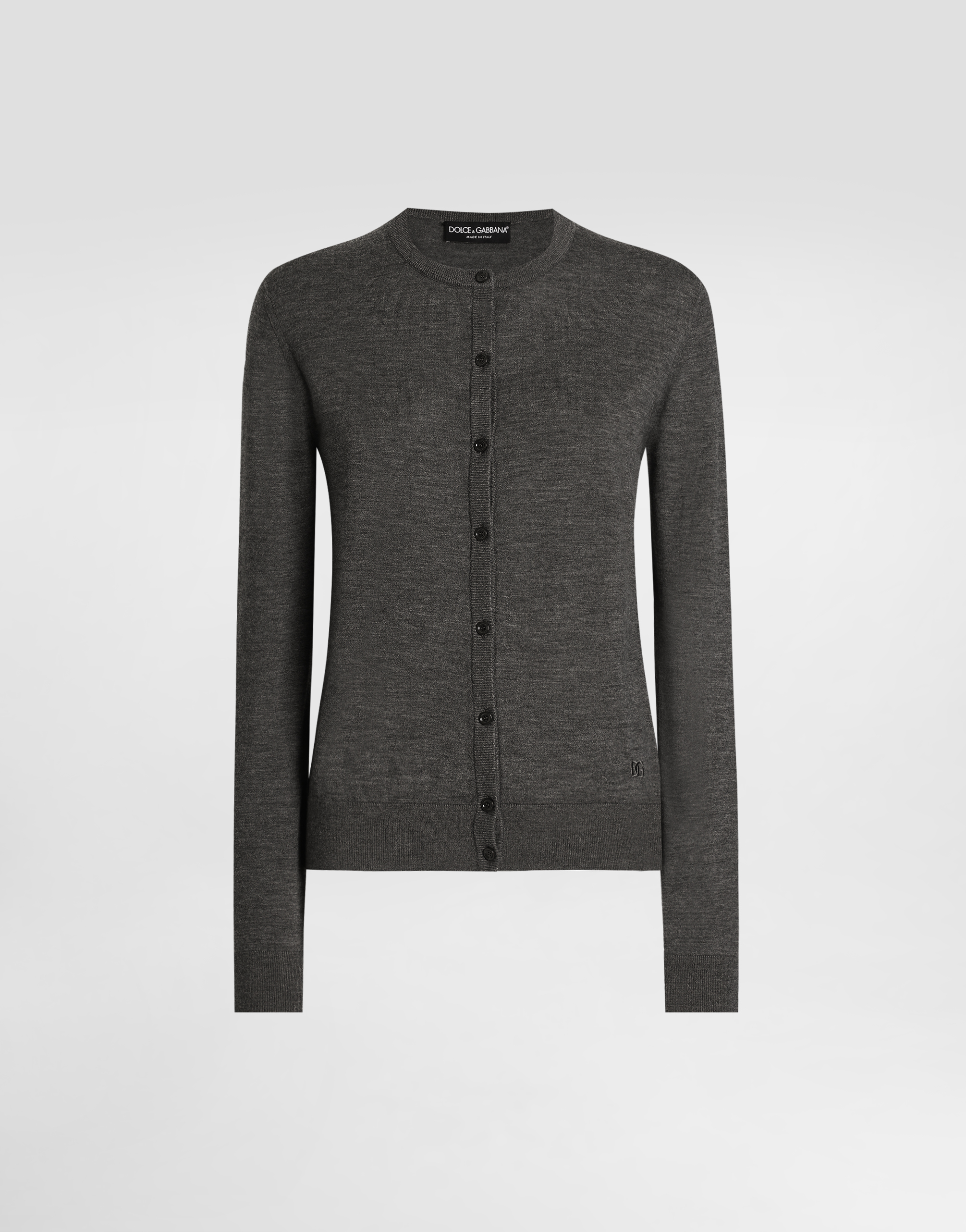Dolce & Gabbana Cashmere Cardigan In Gray