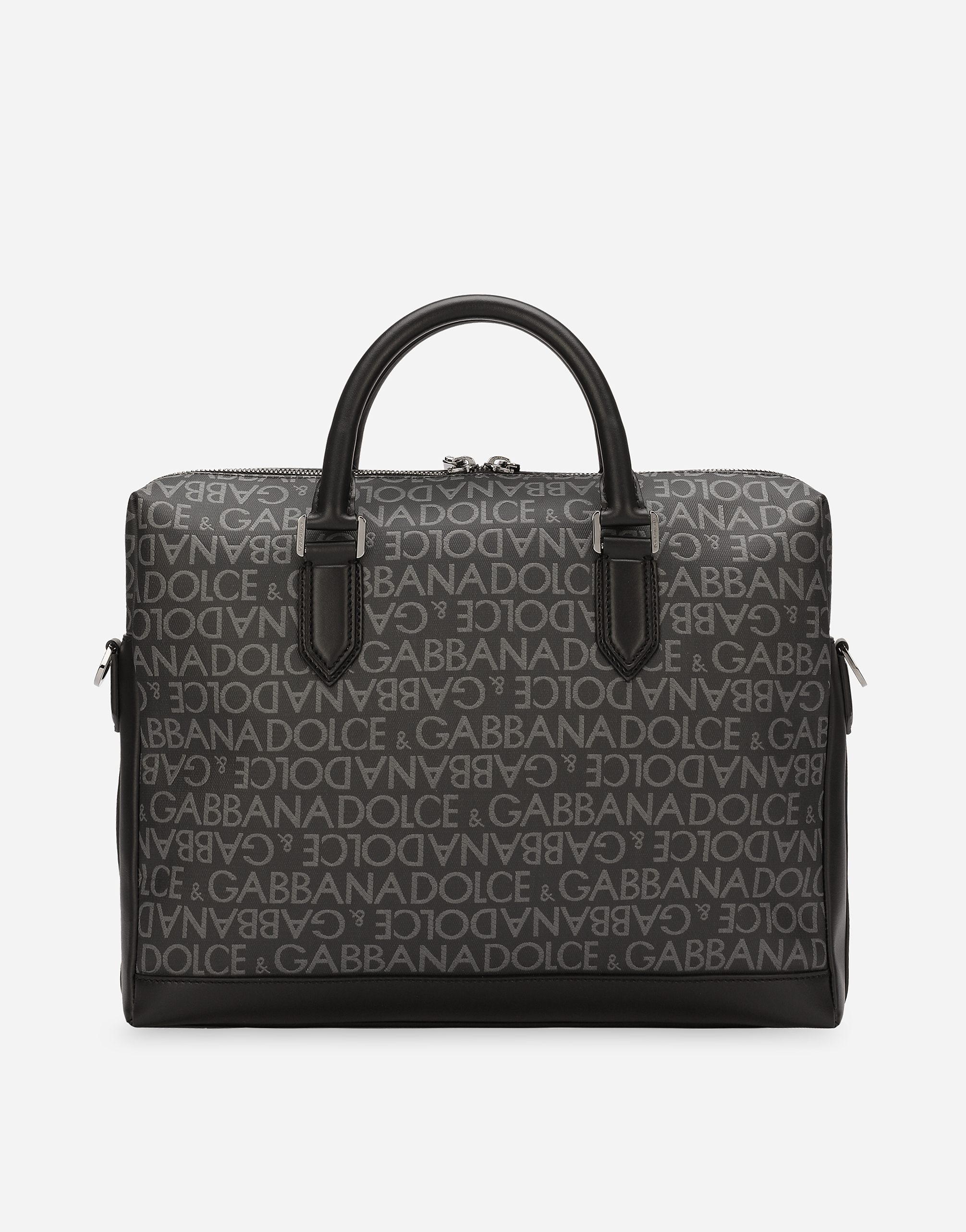 DOLCE & GABBANA COATED JACQUARD BRIEFCASE