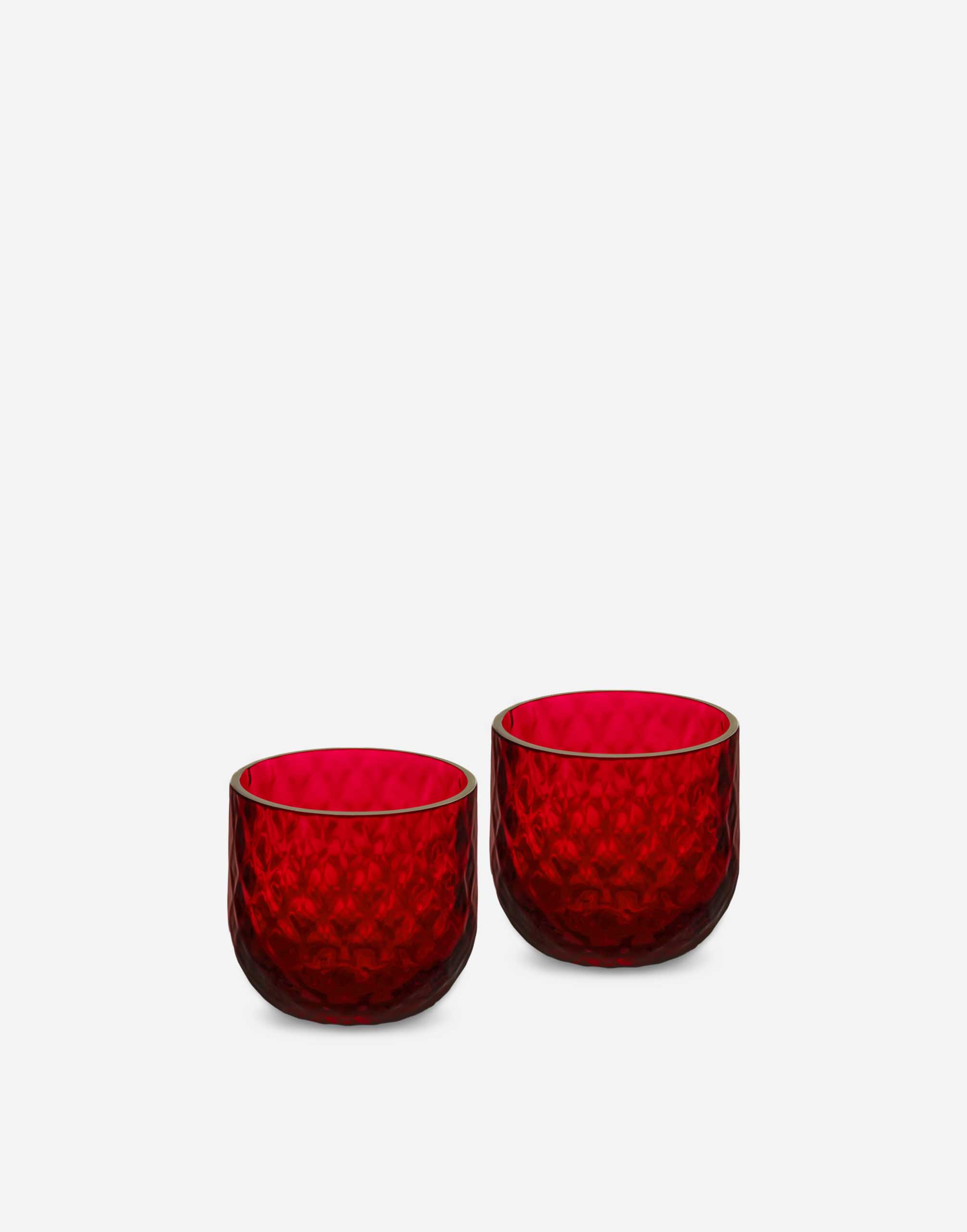 Dolce & Gabbana Set 2 Hand-blown Murano Shot Glasses In Multicolor