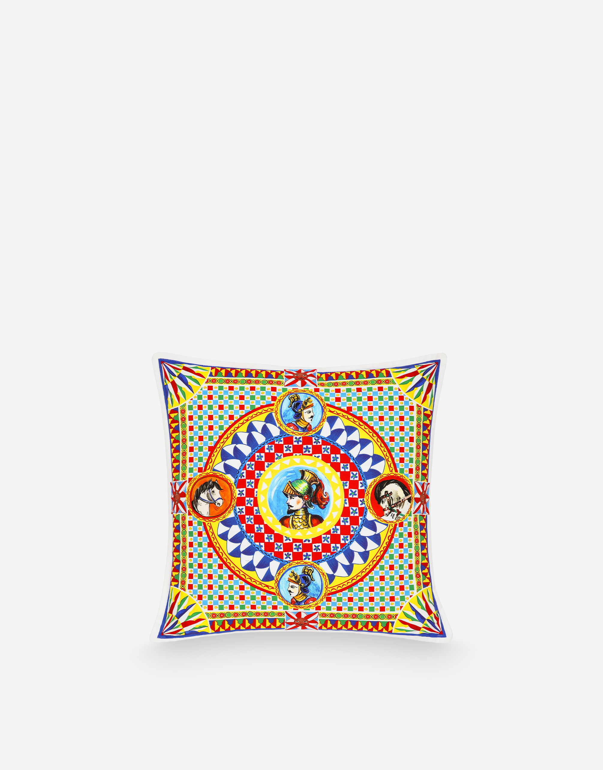 Dolce & Gabbana Canvas Cushion Small Multicolor Unisex Onesize