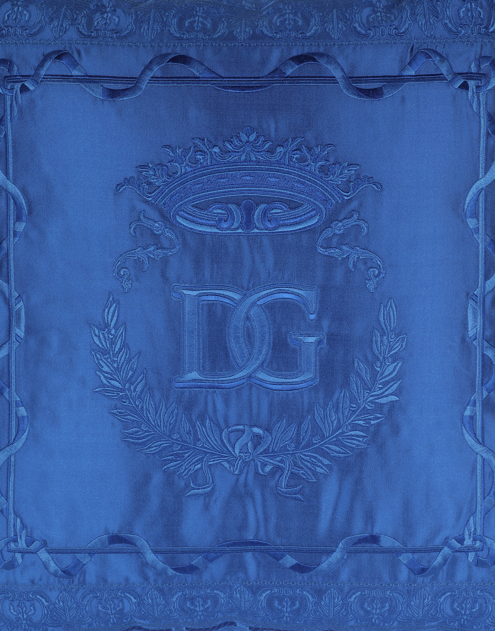 Dolce & Gabbana Mikado Silk Cushion Large In Multicolor