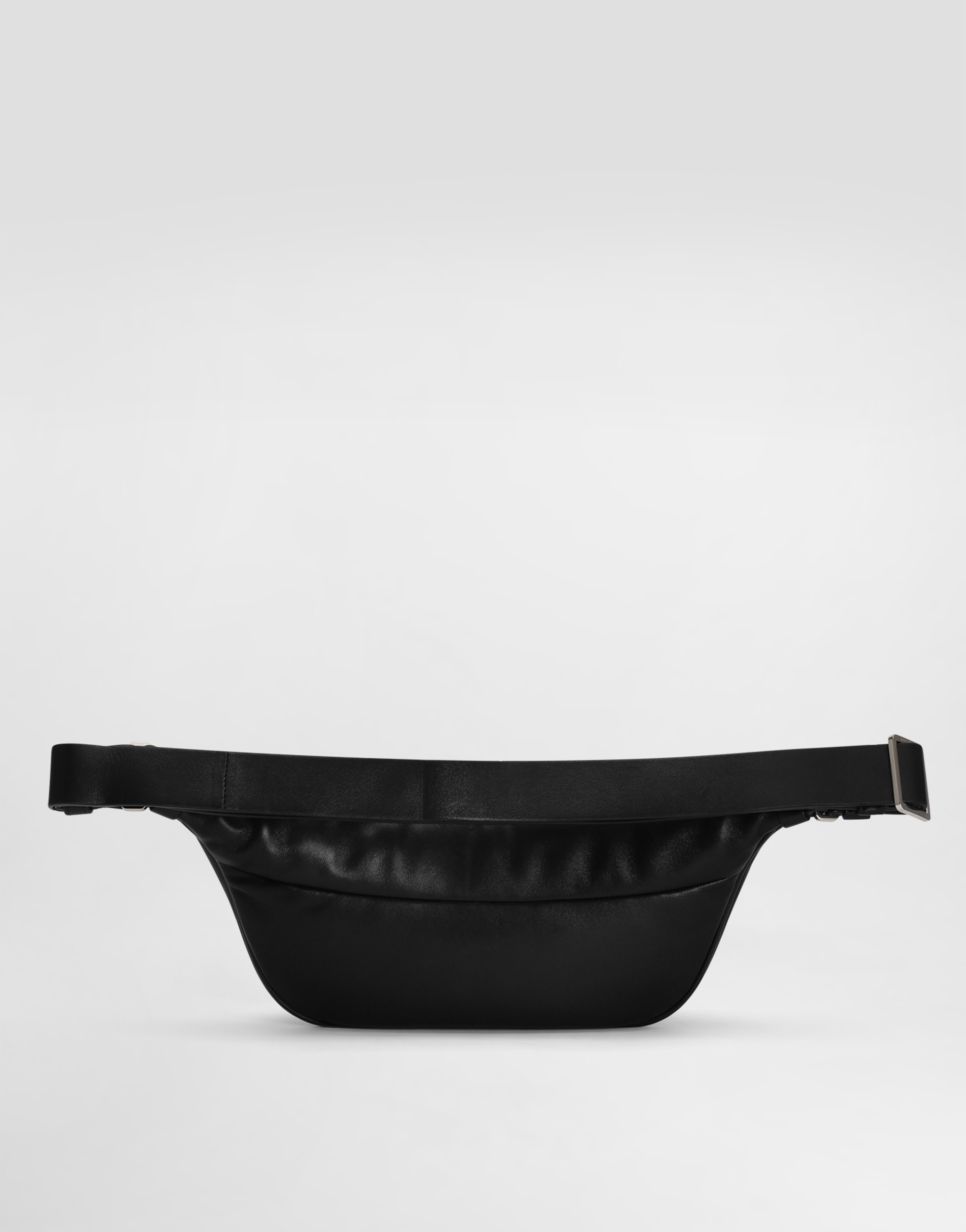 Dolce & Gabbana Calfskin Nappa Leather Belt Bag In Black