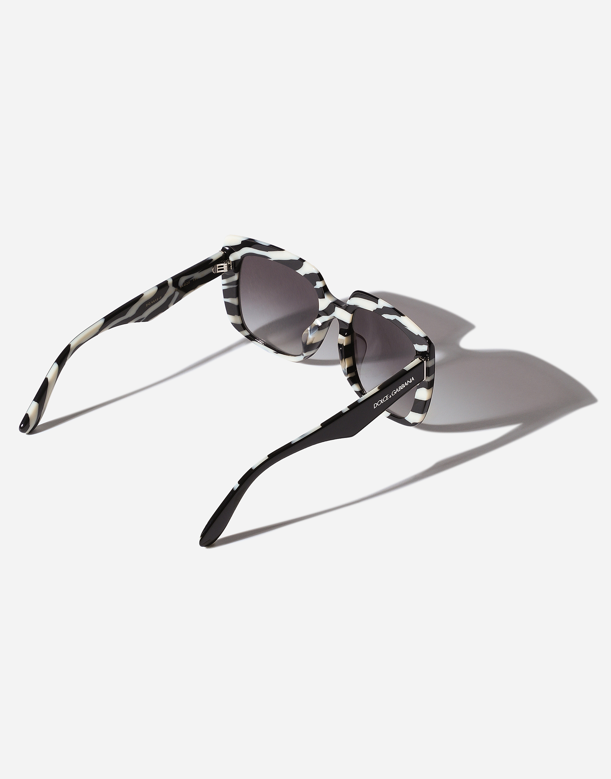 Shop Dolce & Gabbana New Print Sunglasses In Black On Zebra