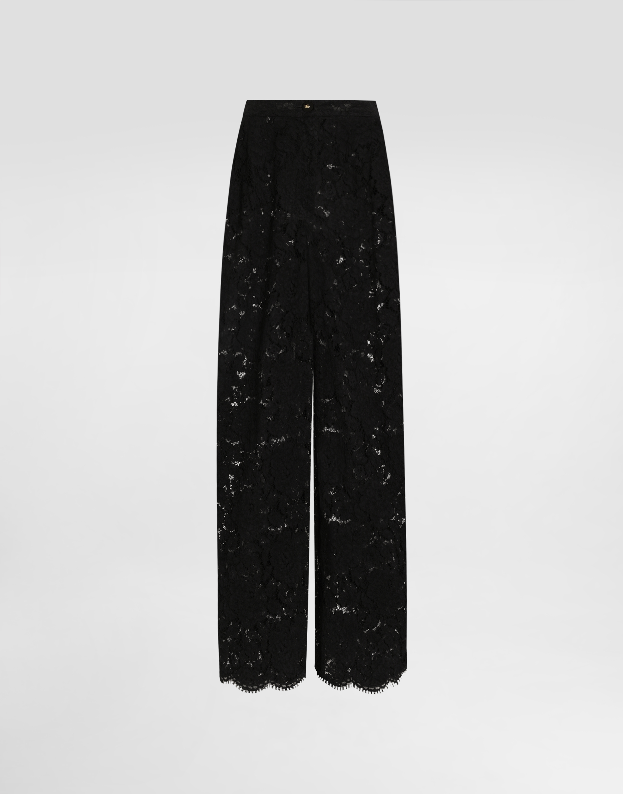 Dolce & Gabbana Cordonetto Lace Trousers In Black