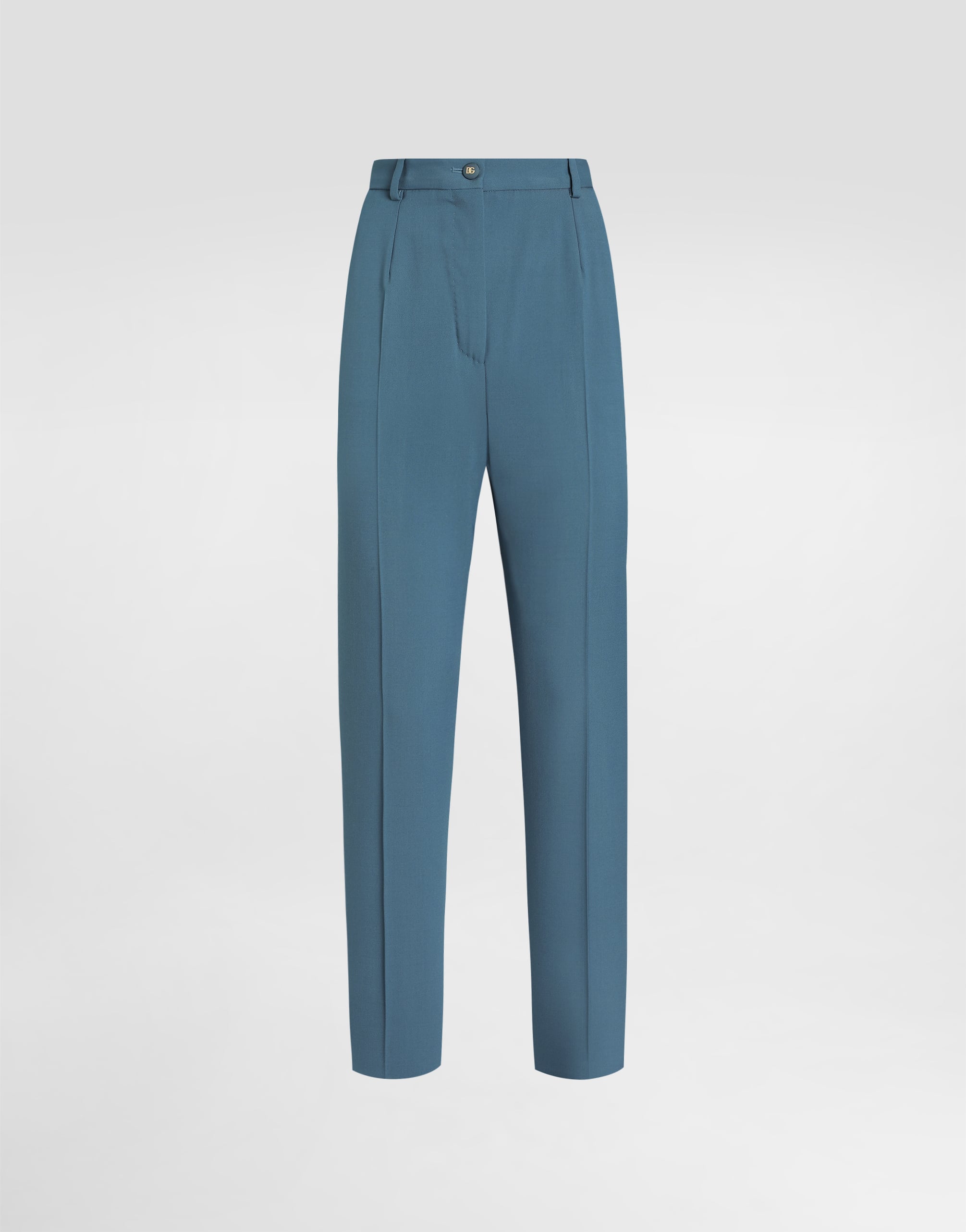 Dolce & Gabbana Wool Tailored Pants In Blue