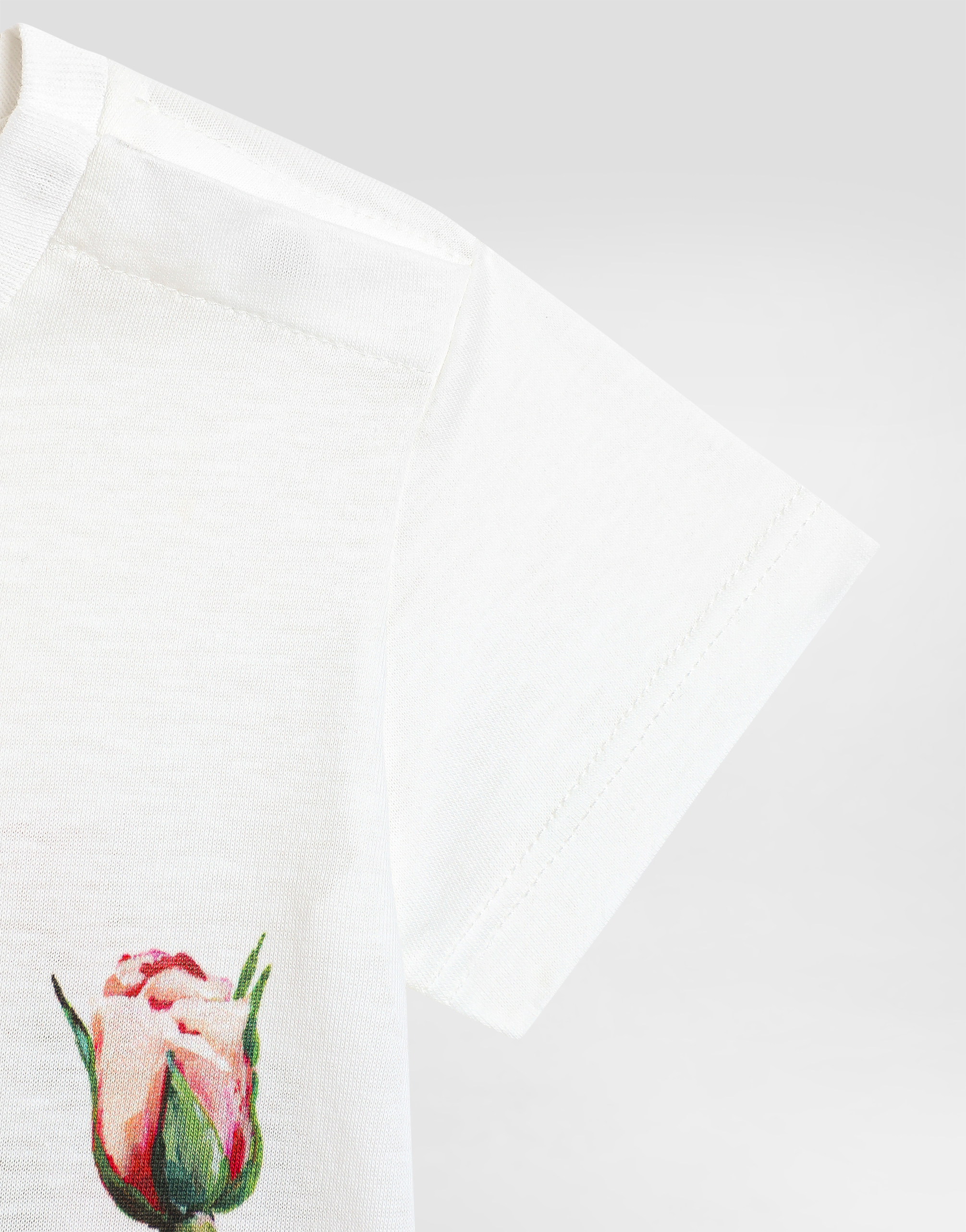 Jersey T-shirt with rose print