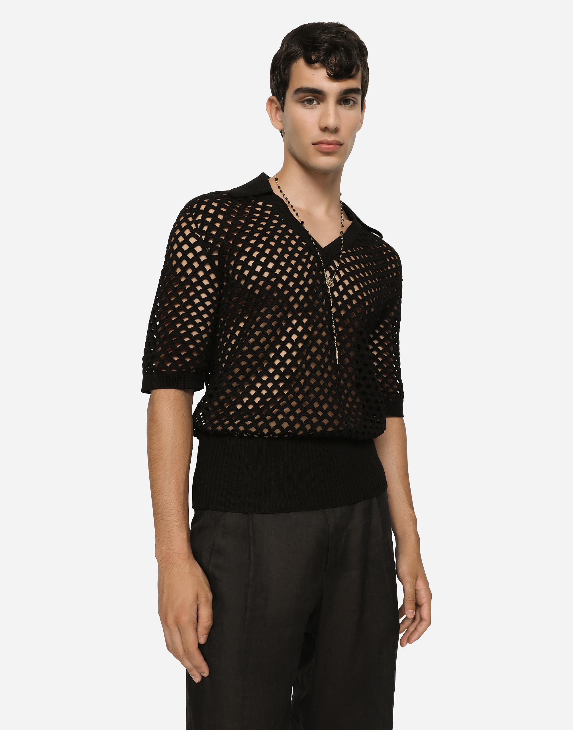Shop Dolce & Gabbana Cotton Polo-shirt In Black