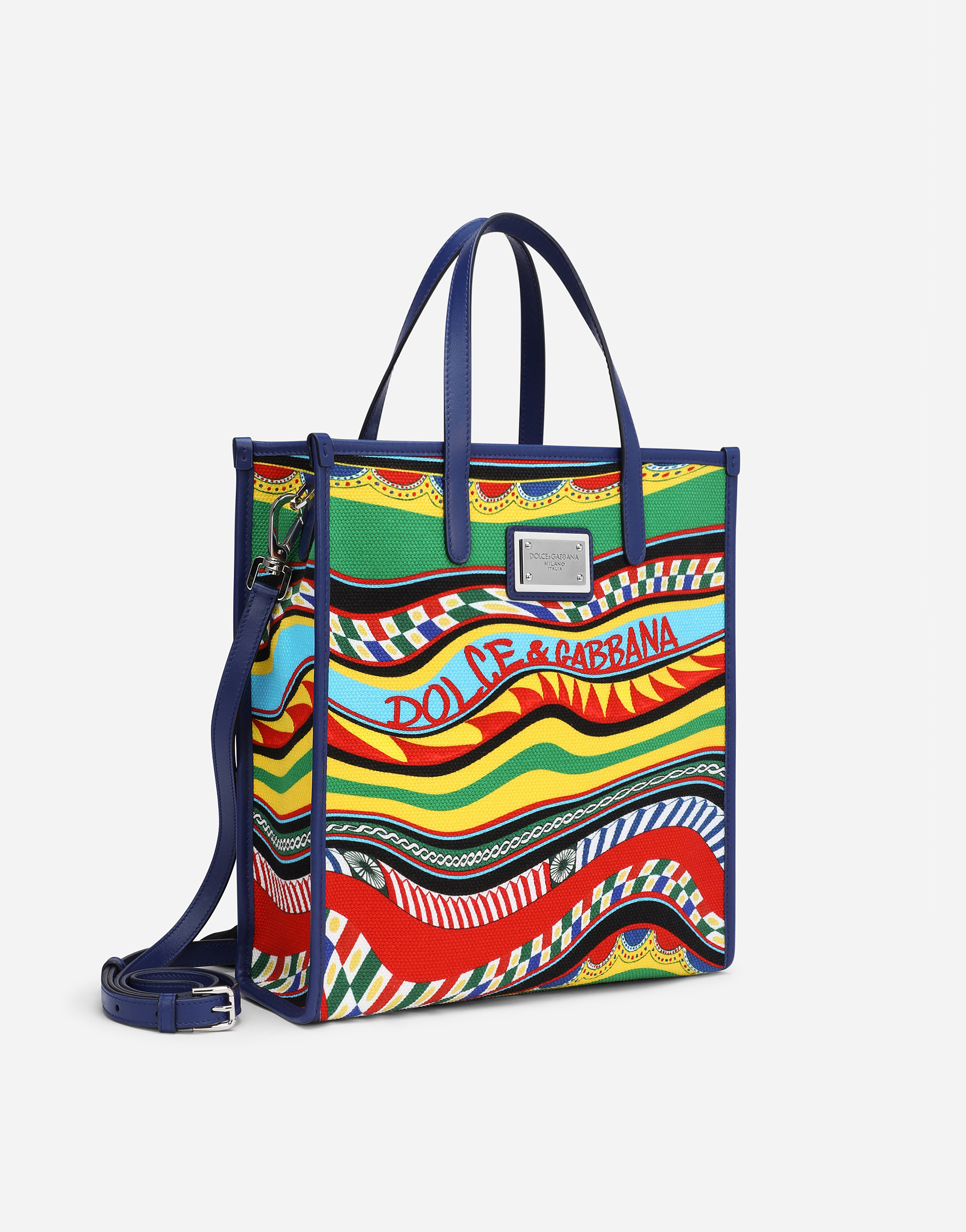 DOLCE & GABBANA SMALL PRINTED CANVAS SHOPPER