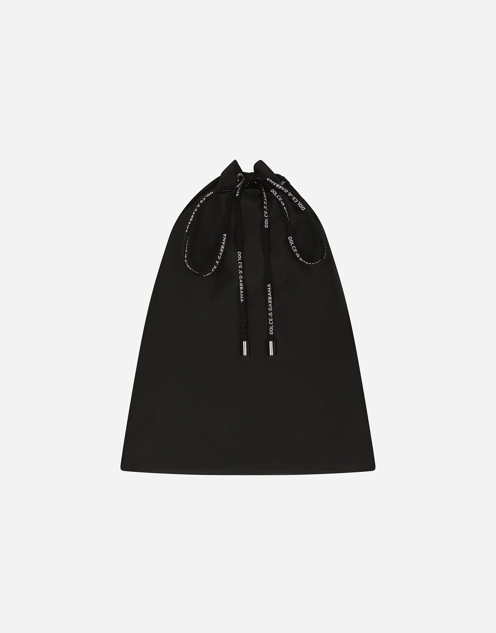 Dolce & Gabbana Black Swimsuit With Logo Plate On The Front In Black
