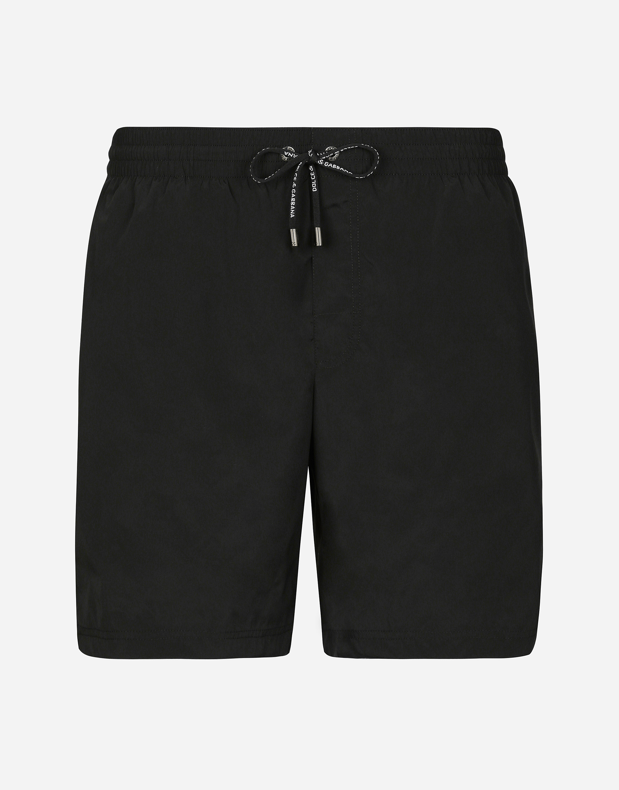 Dolce & Gabbana Dg-print Drawstring Swim Shorts In Black