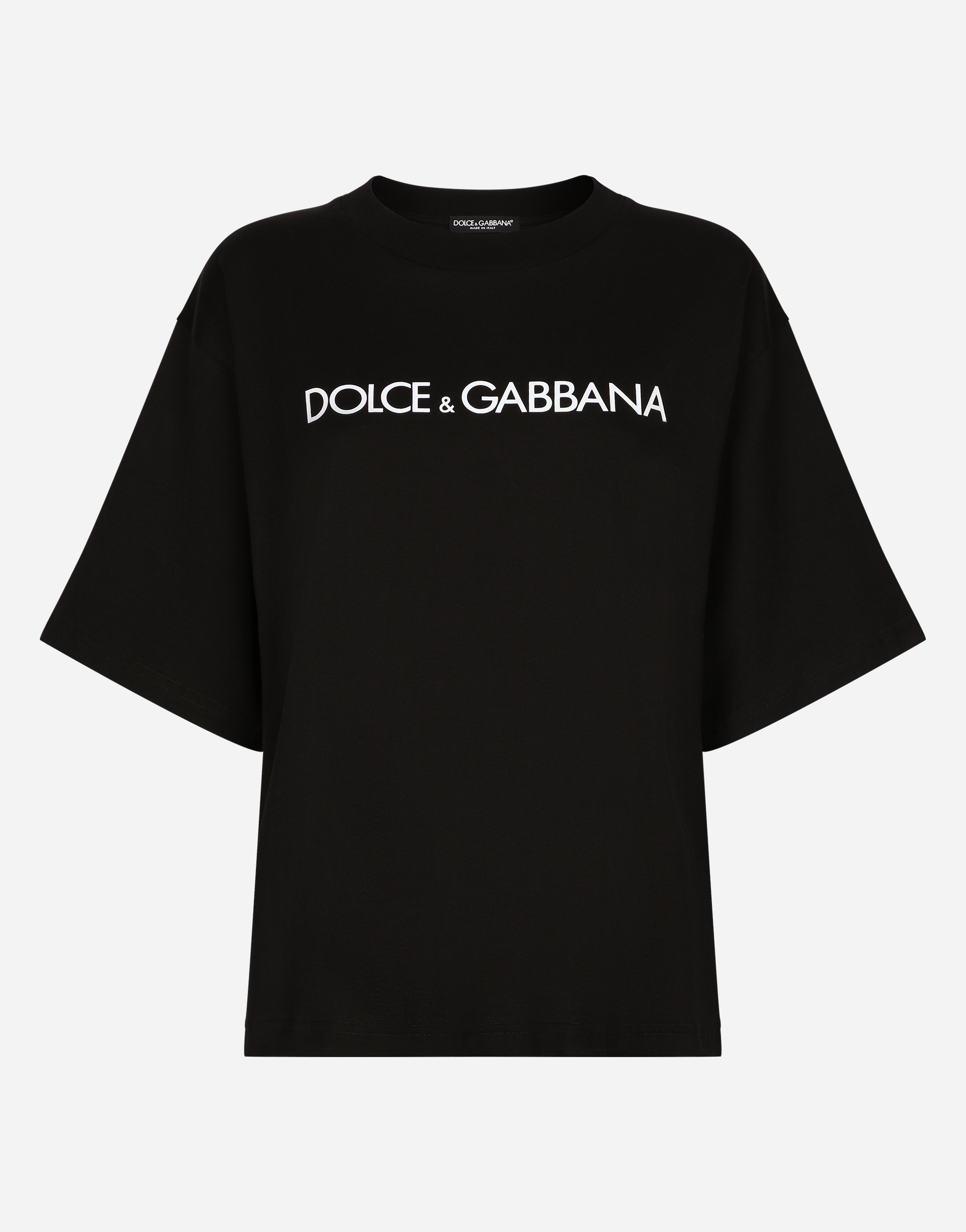 Tシャツ ショートスリーブ コットン Dolce & Gabbana レタリング ブラックのウィメンズ Tシャツ ショートスリーブ コットン Dolce