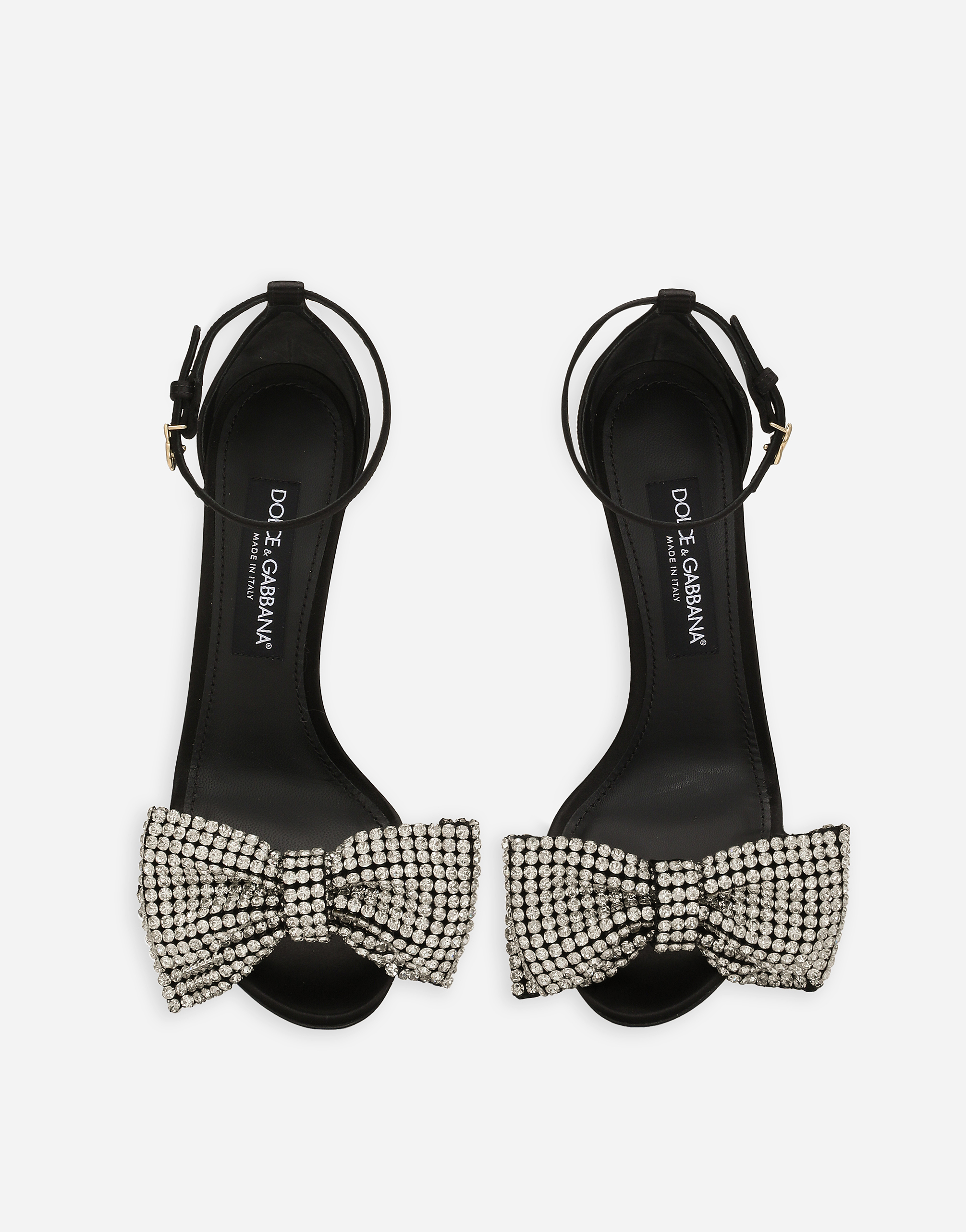 Dolce & Gabbana Rhinestone Decorative High-heeled Sandals In Multicolor