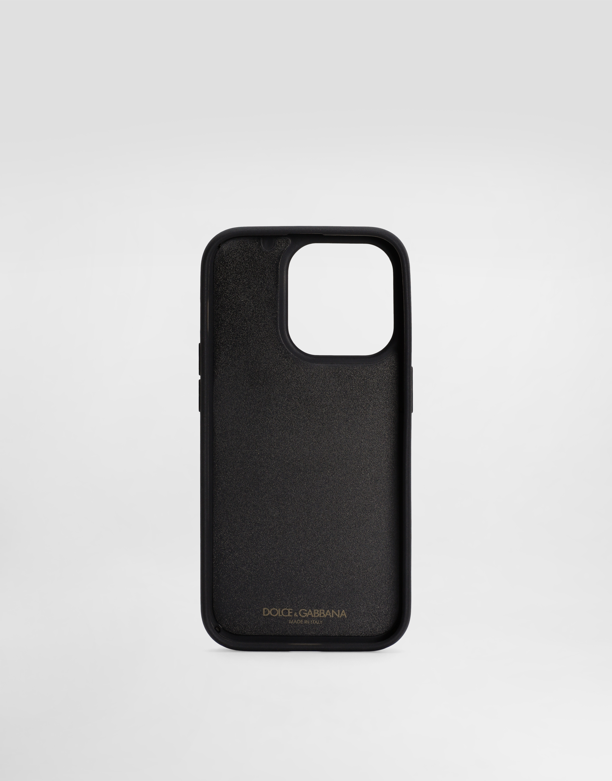 DOLCE & GABBANA LEOPARD-PRINT POLISHED CALFSKIN IPHONE 14 PRO COVER