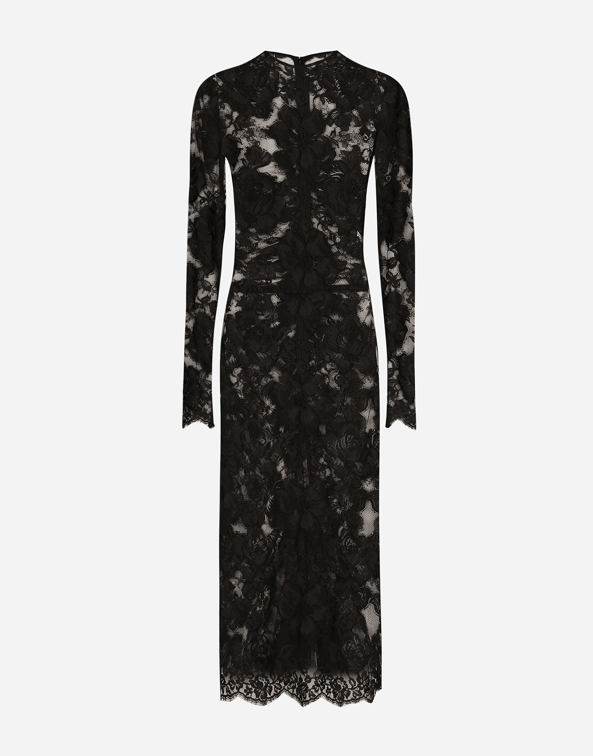 DOLCE&GABBANA 四種の異素材レース装飾シルクカットソー レディース