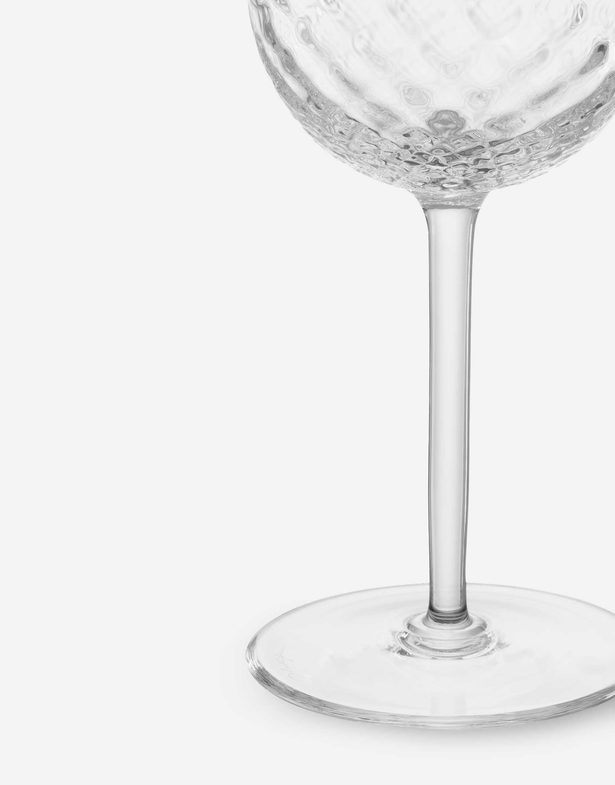Dolce & Gabbana Hand-blown Murano Red Wine Glass In Multicolor