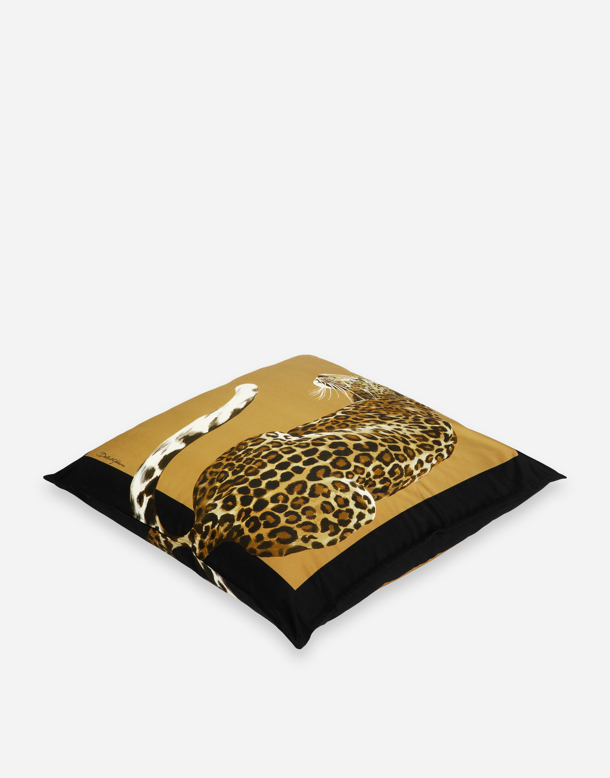 Dolce & Gabbana Canvas Cushion Large Multicolor Unisex Onesize In Multicolor
