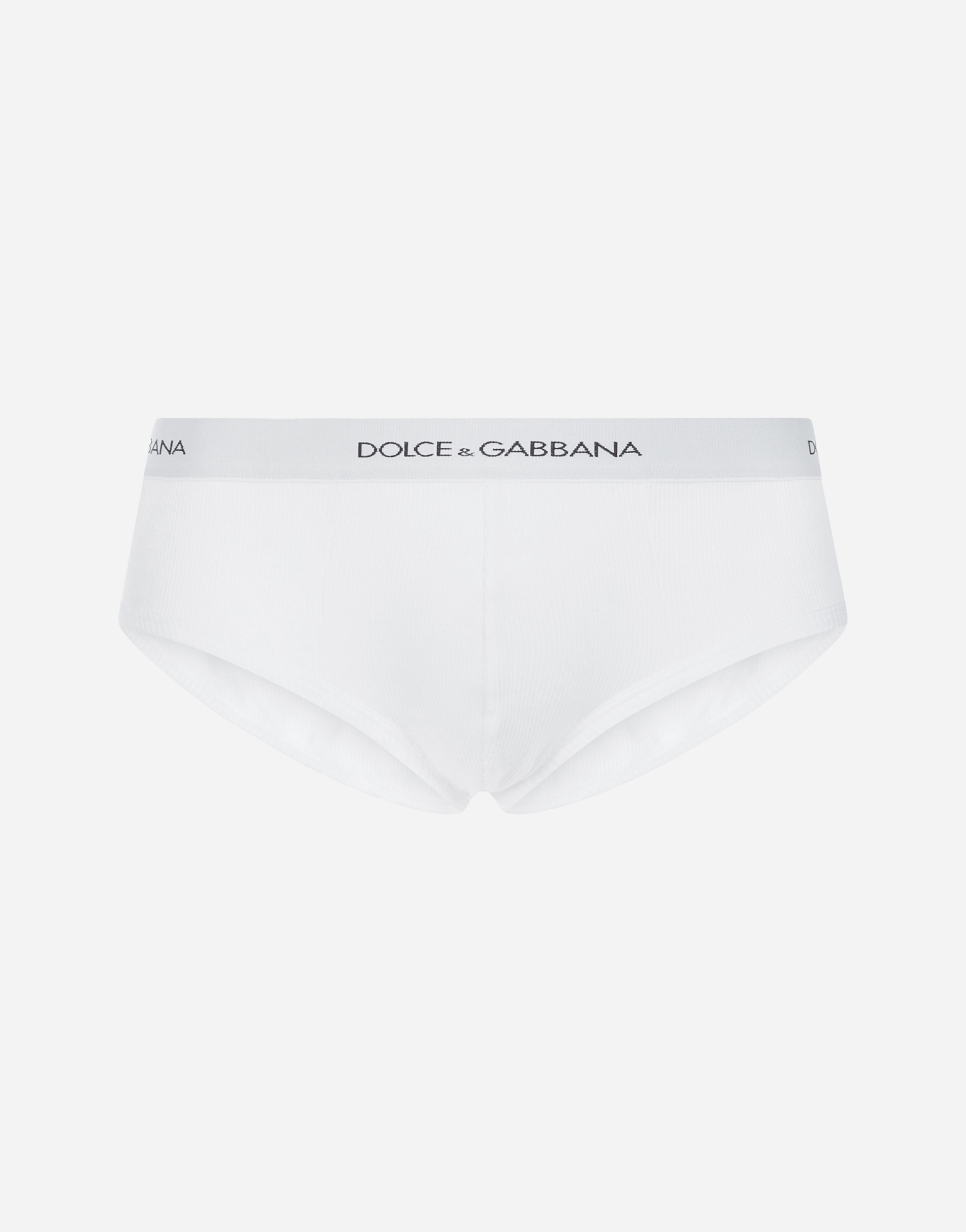 DOLCE & GABBANA BRANDO BRIEFS IN RIBBED COTTON