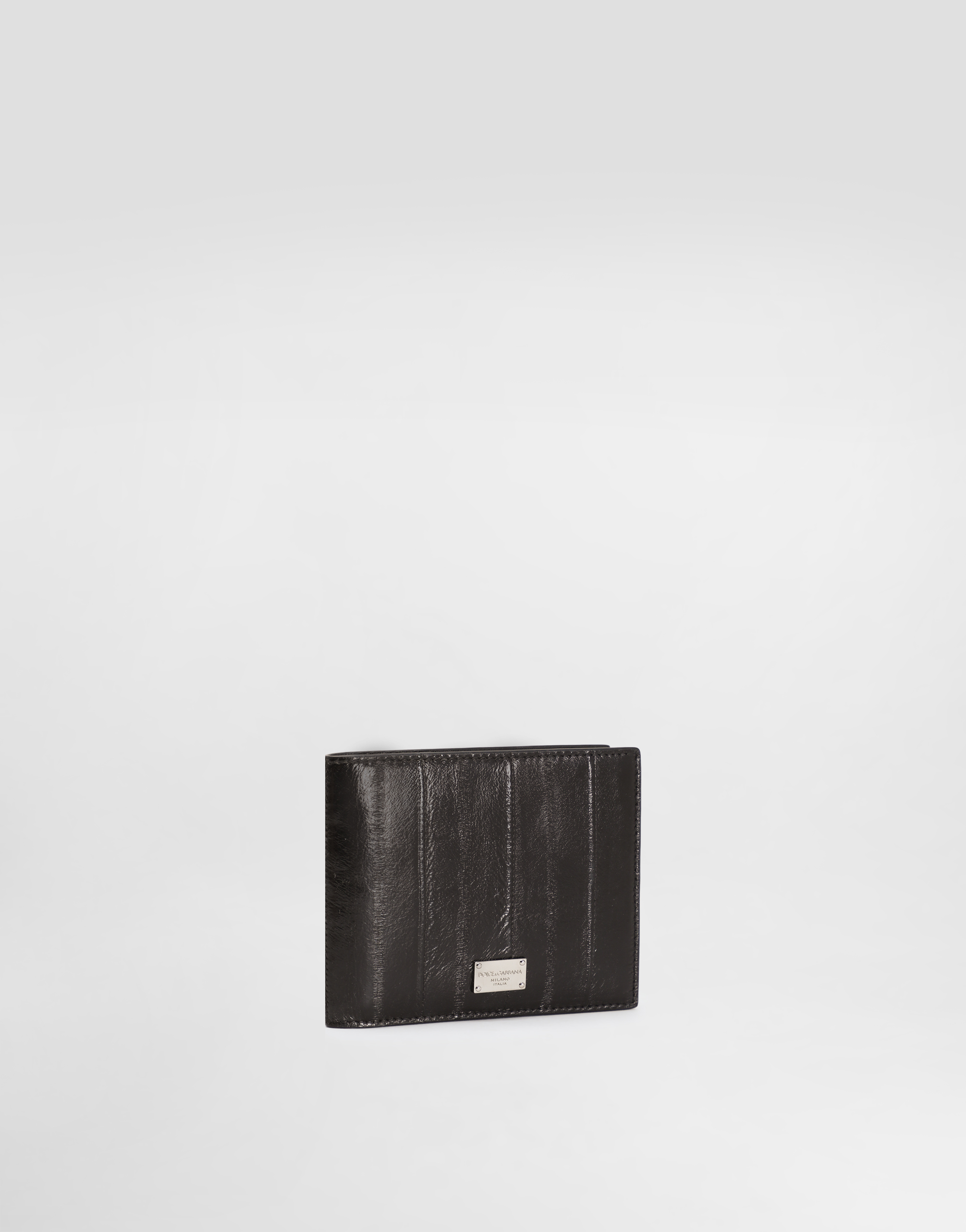 Dolce & Gabbana Eel Skin Wallet In Black