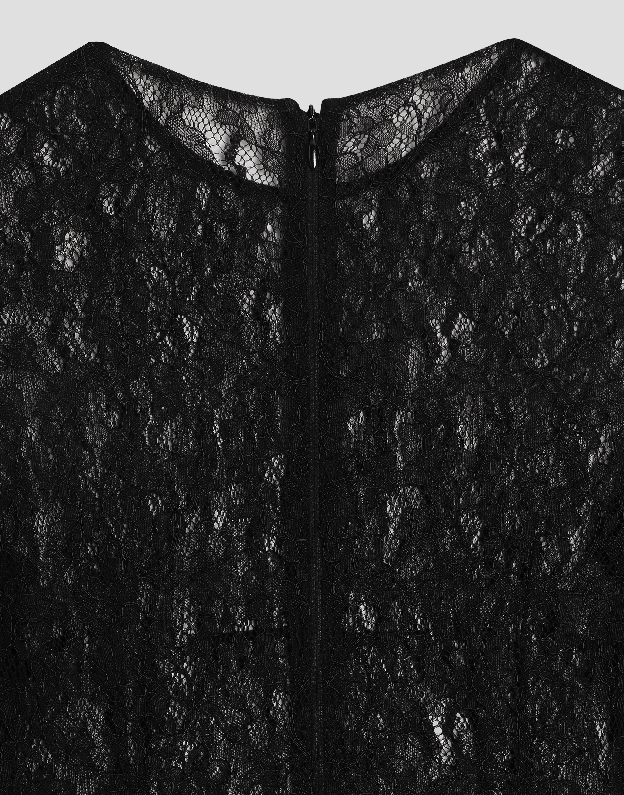 Dolce & Gabbana Calf-length Floral Lace Dress In Black