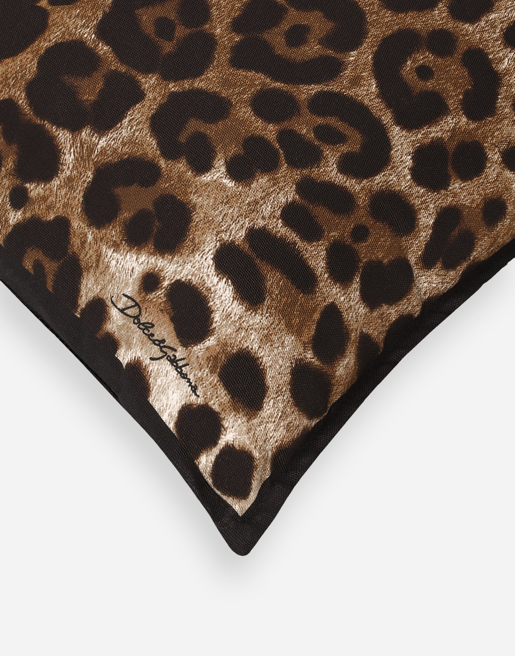 Dolce & Gabbana Canvas Cushion Small In Brown