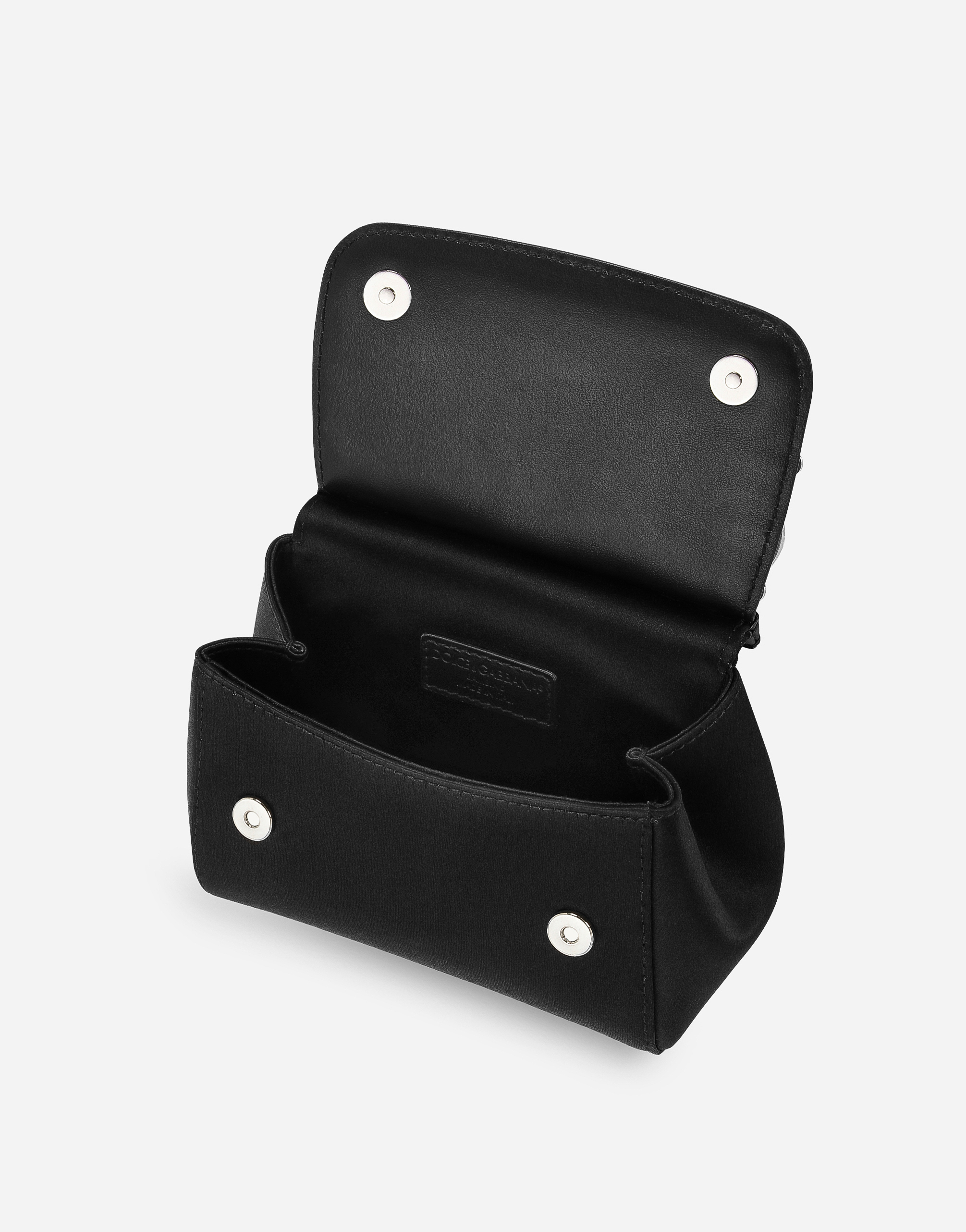 DOLCE & GABBANA SATIN MINI SICILY HANDBAG