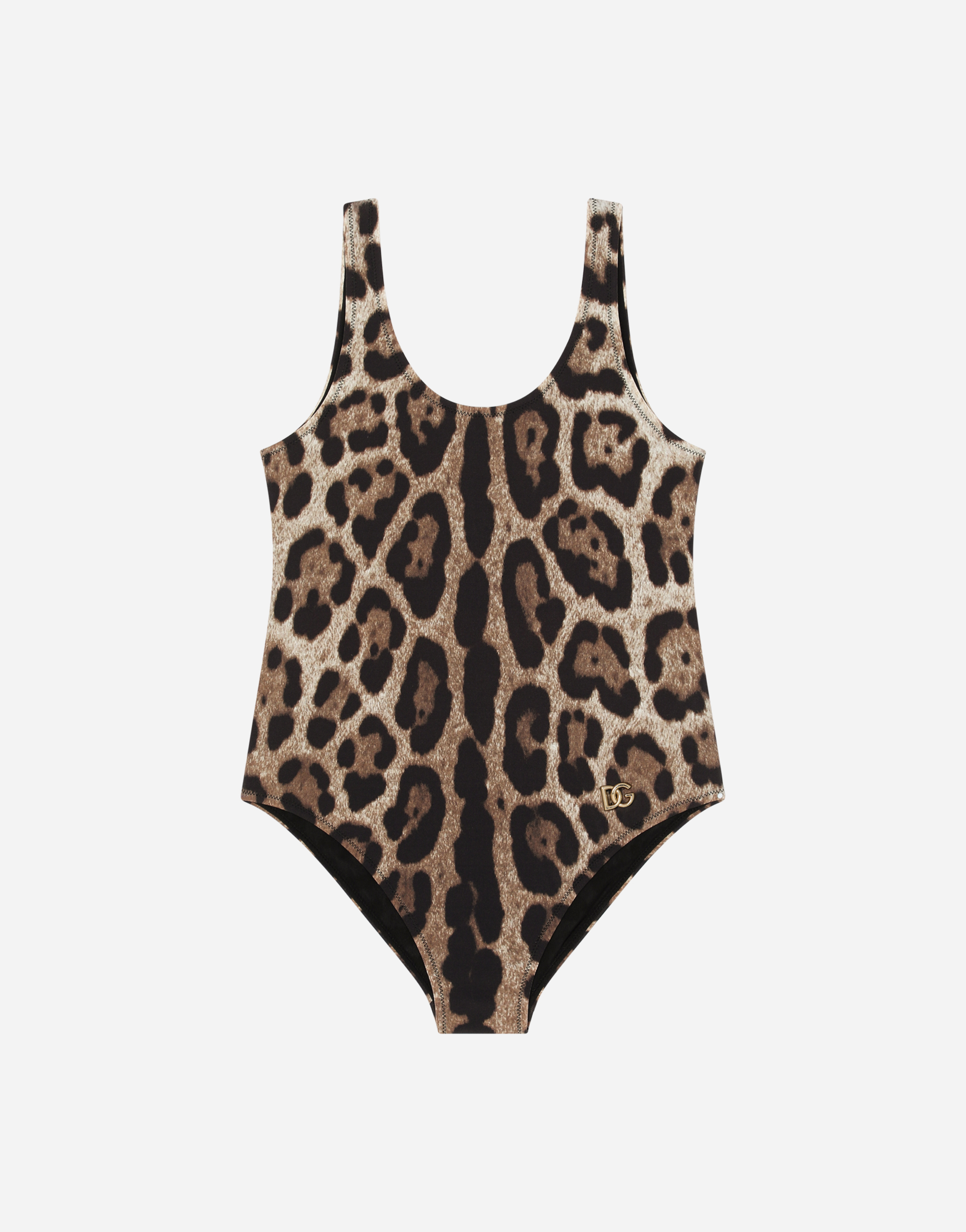 DOLCE & GABBANA LEOPARD-PRINT ONE-PIECE SWIMSUIT