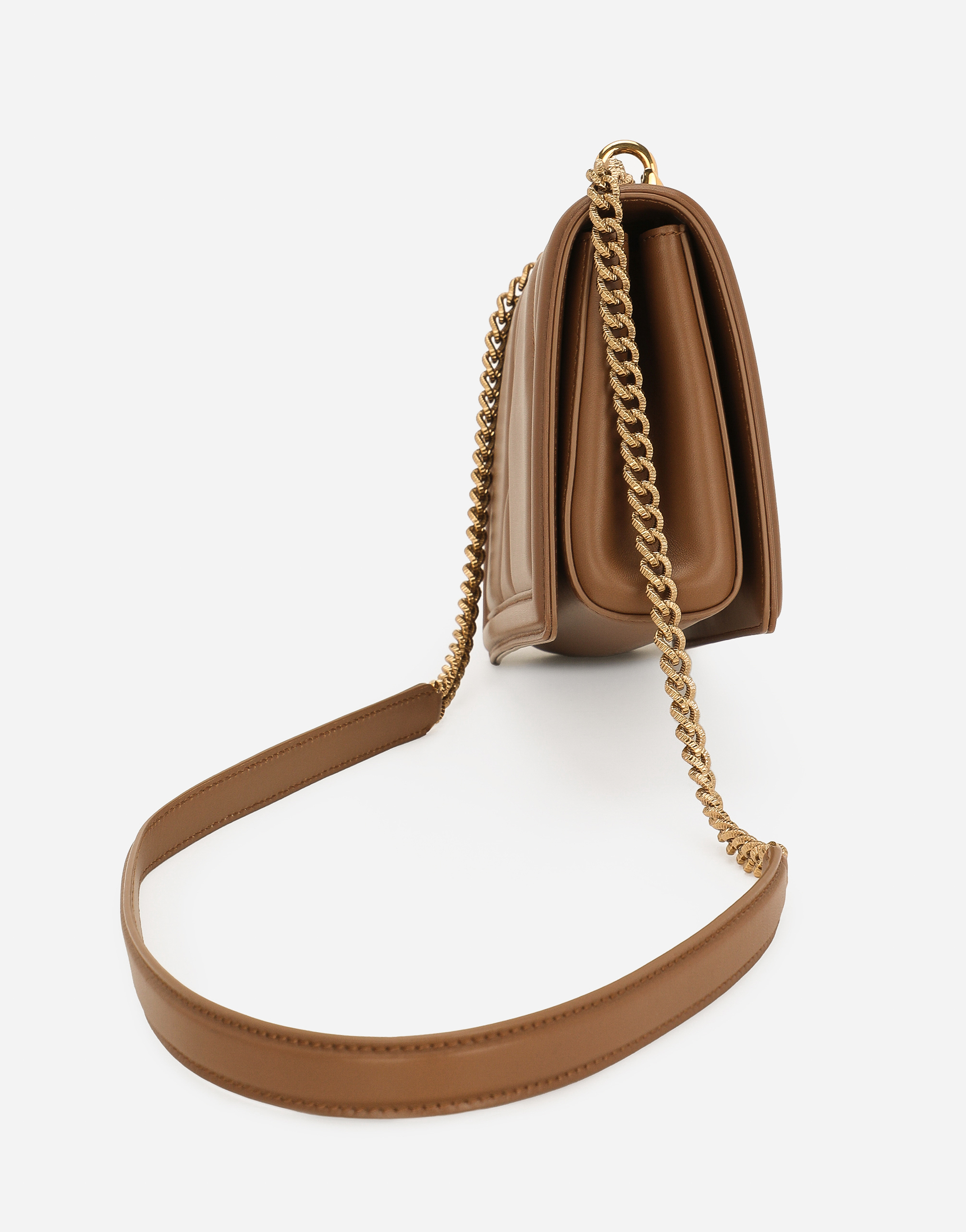 Shop Dolce & Gabbana Medium Devotion Shoulder Bag In Beige