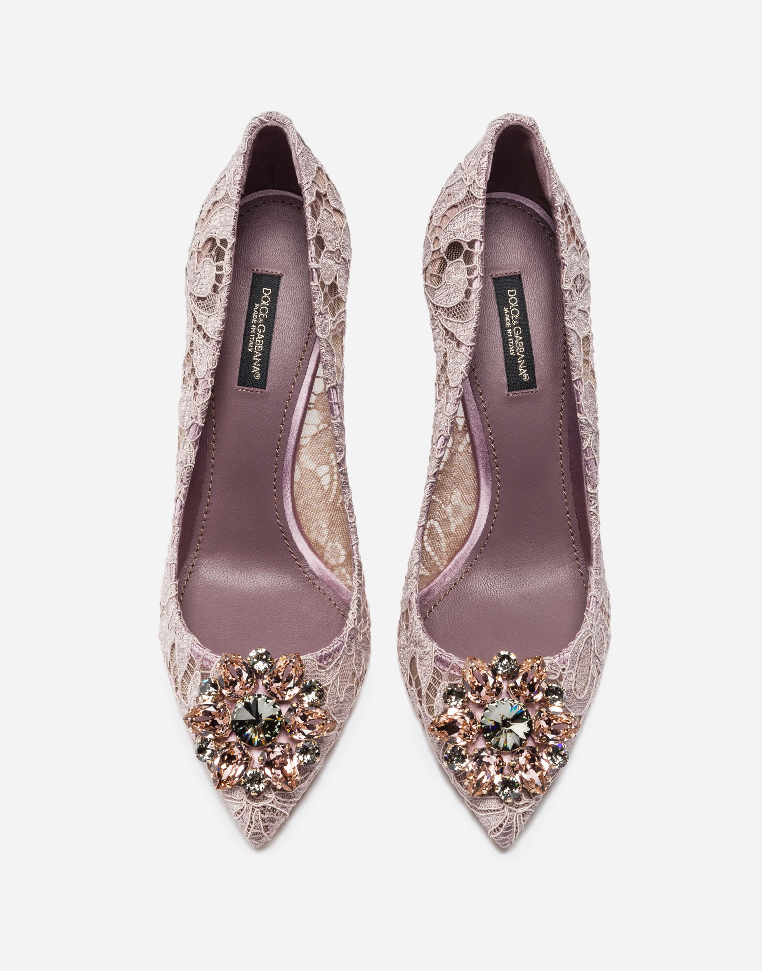  Dolce & Gabbana Zapato De Salón Rainbow De Encaje Con Broche - Mujer Zapatos De Salón Y Destalonados Fard Encaje 41 