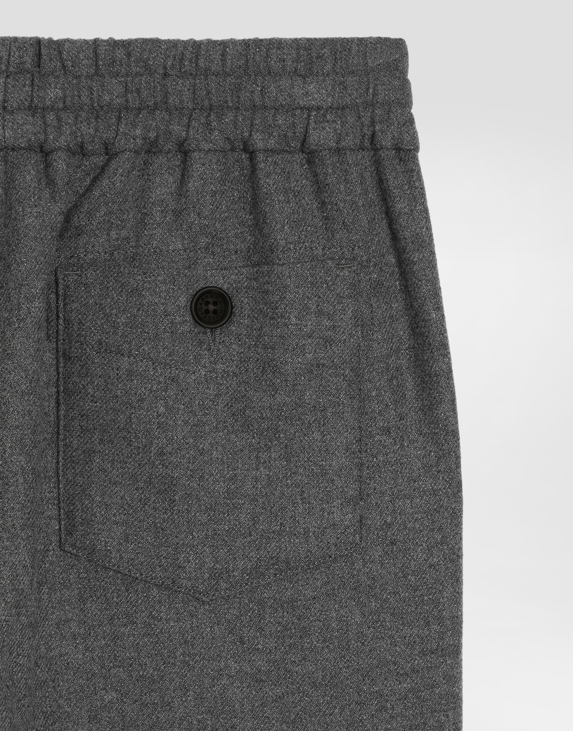 Dolce & Gabbana Melange Wool Mat Trousers In Gray