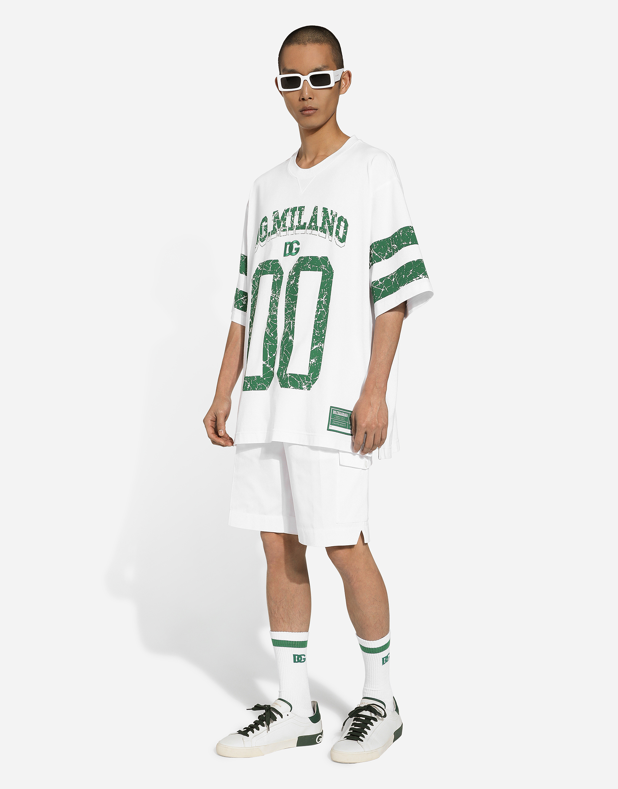Cotton T-shirt with logo print