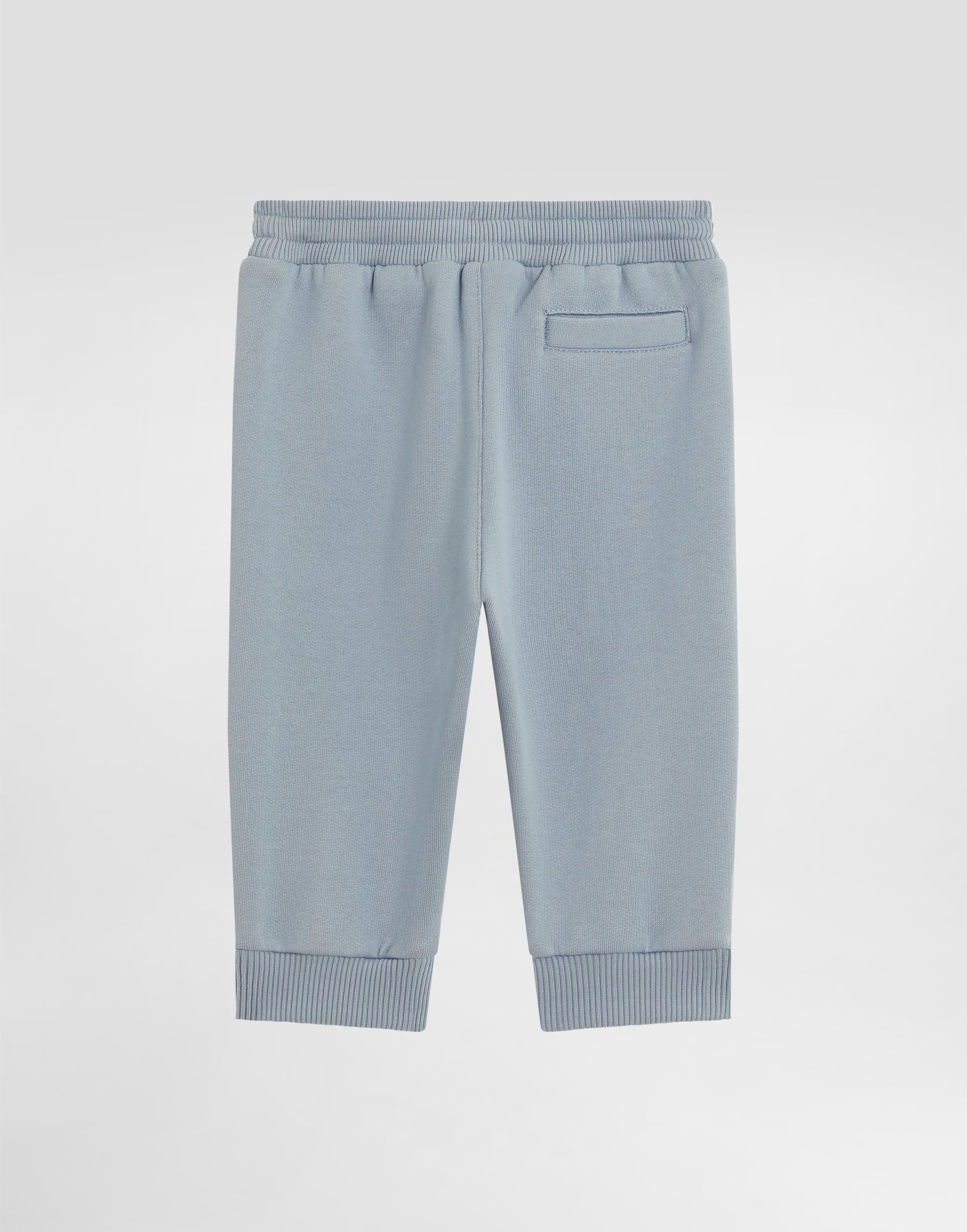  Dolce & Gabbana Dolce & Gabbana Oversized Fleece Trousers With Leopard Print And Dg Patch - Man Trousers And Shorts Blue 18/24 Months 
