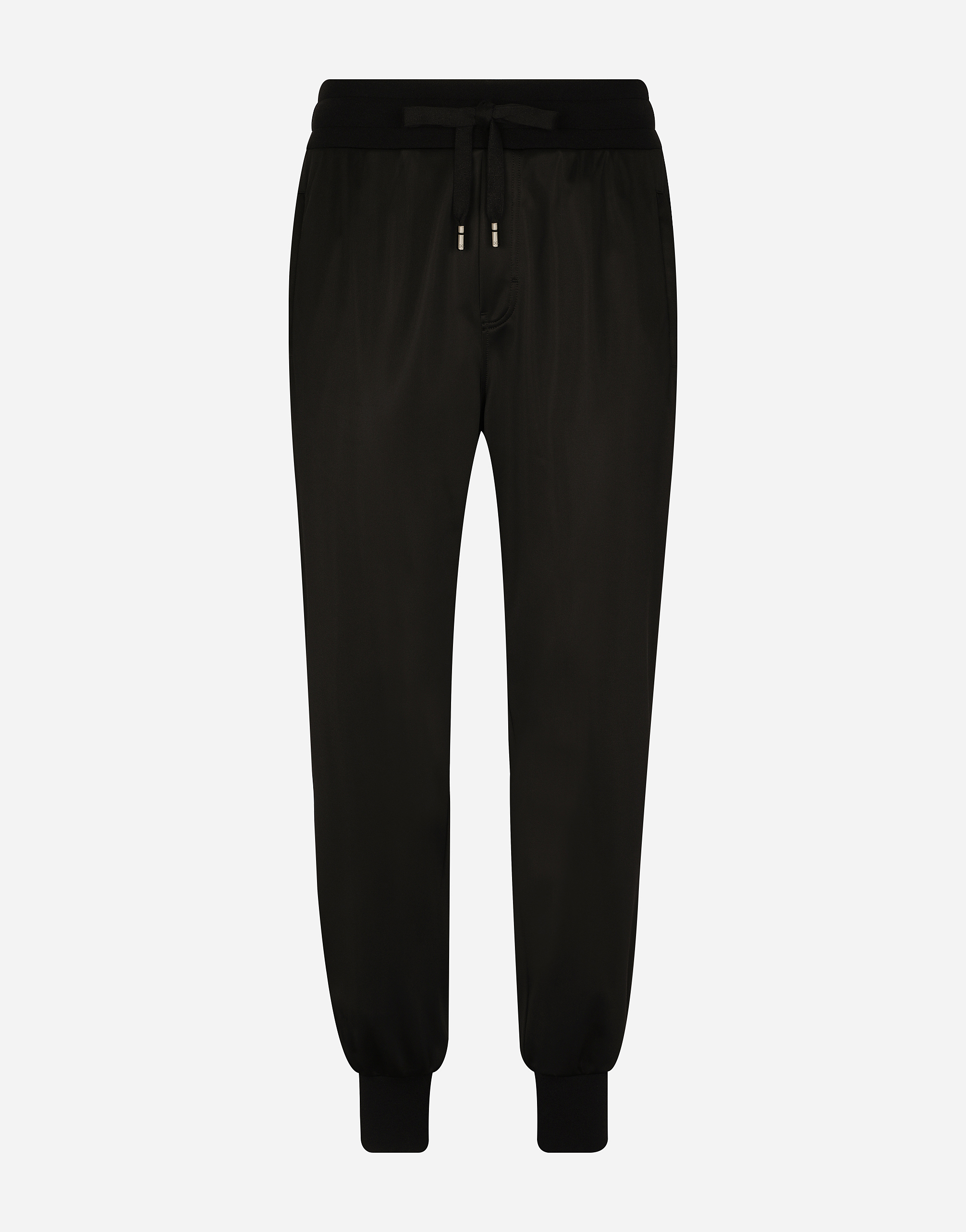 Dolce & Gabbana Technical Jersey Jogging Pants With Tag - Man Pants And Shorts Black Fabric 44
