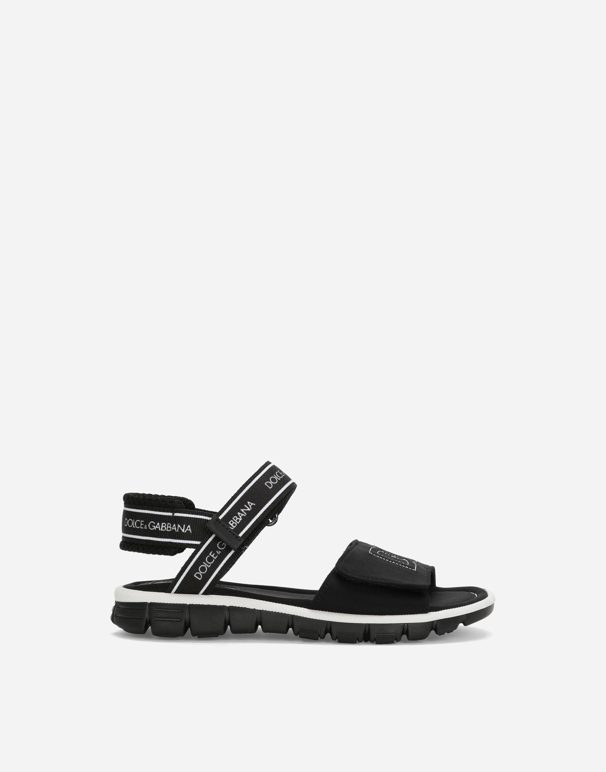Dolce & Gabbana Technical Fabric Sandals With Dg Logo - Man Shoes (24-38) Multi-colored Viscose
