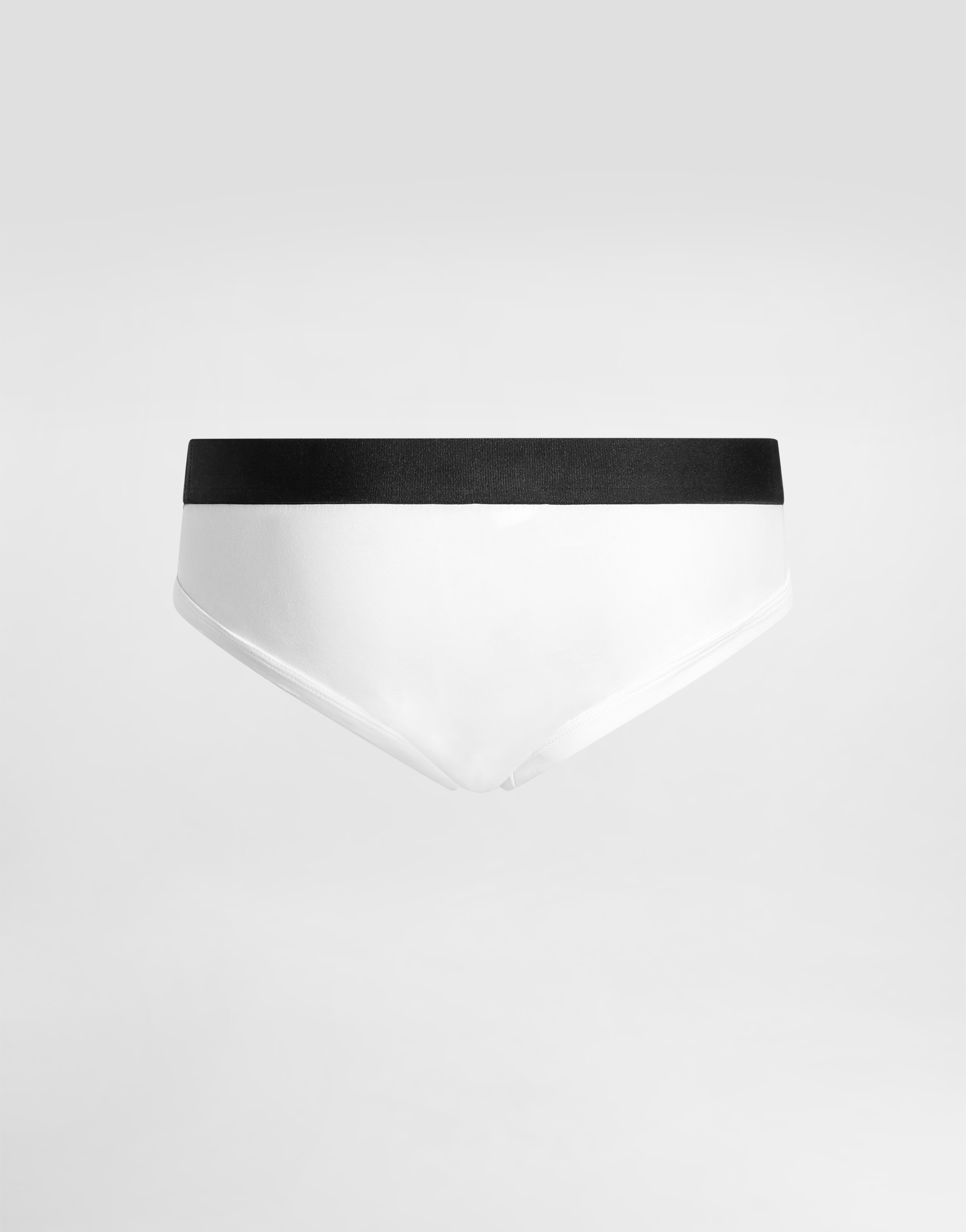  Dolce & Gabbana Midi-slip Aus Bi-elastischem Baumwolljersey - Mann Unterwäsche Und Loungewear Wei� 5 