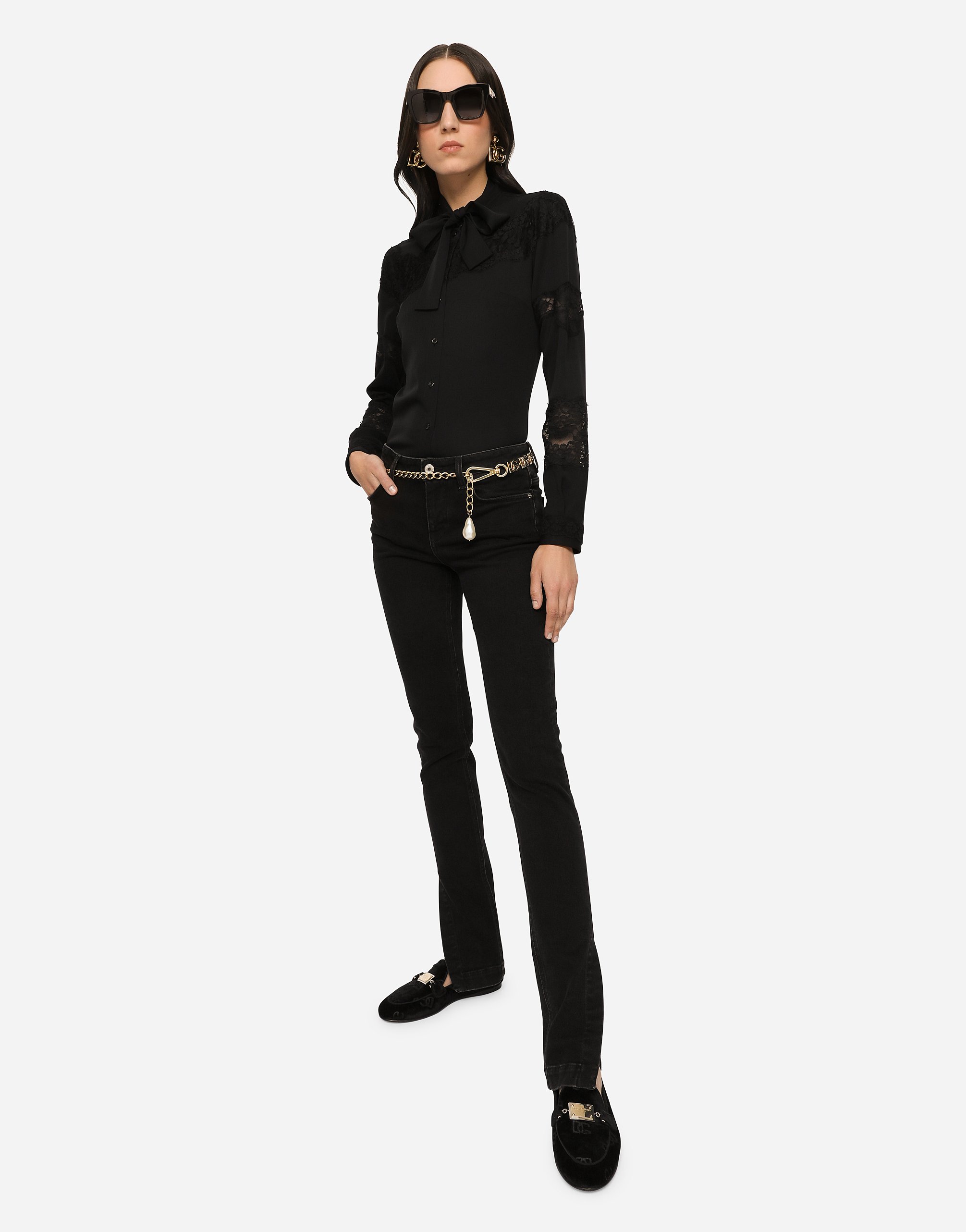 Dolce & Gabbana Washed Denim Girly Jeans In Multicolor