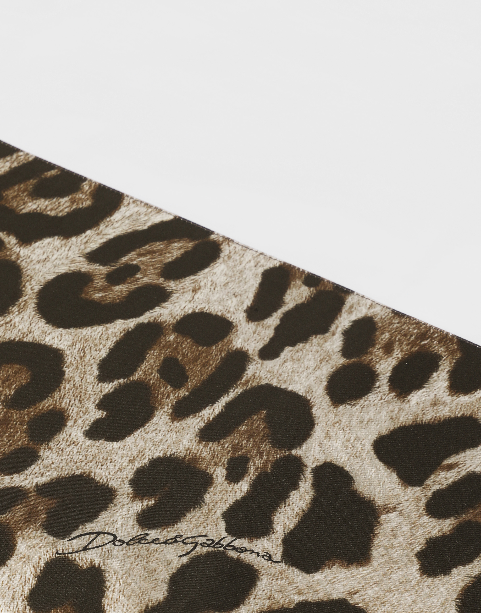Dolce & Gabbana Cotton Sateen Flat Sheet In Animal Print