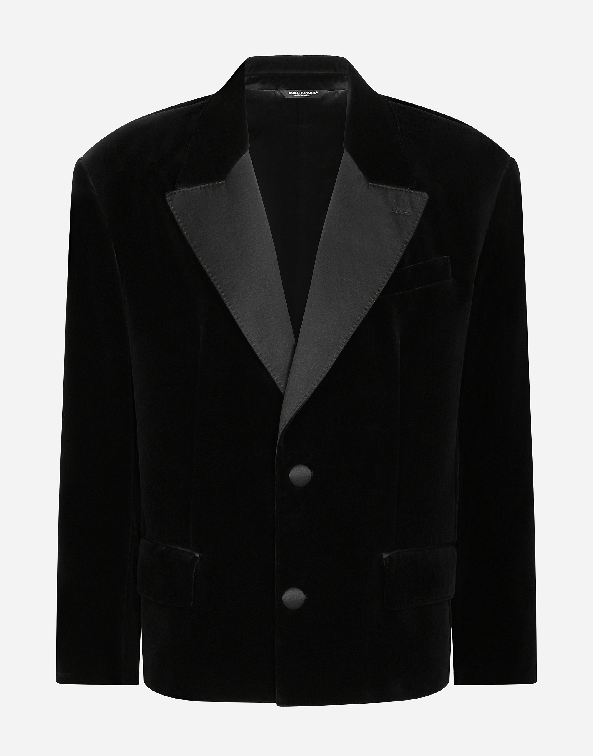 Dolce & Gabbana Oversize Single-breasted Velvet Jacket - Man Suits And Blazers Black