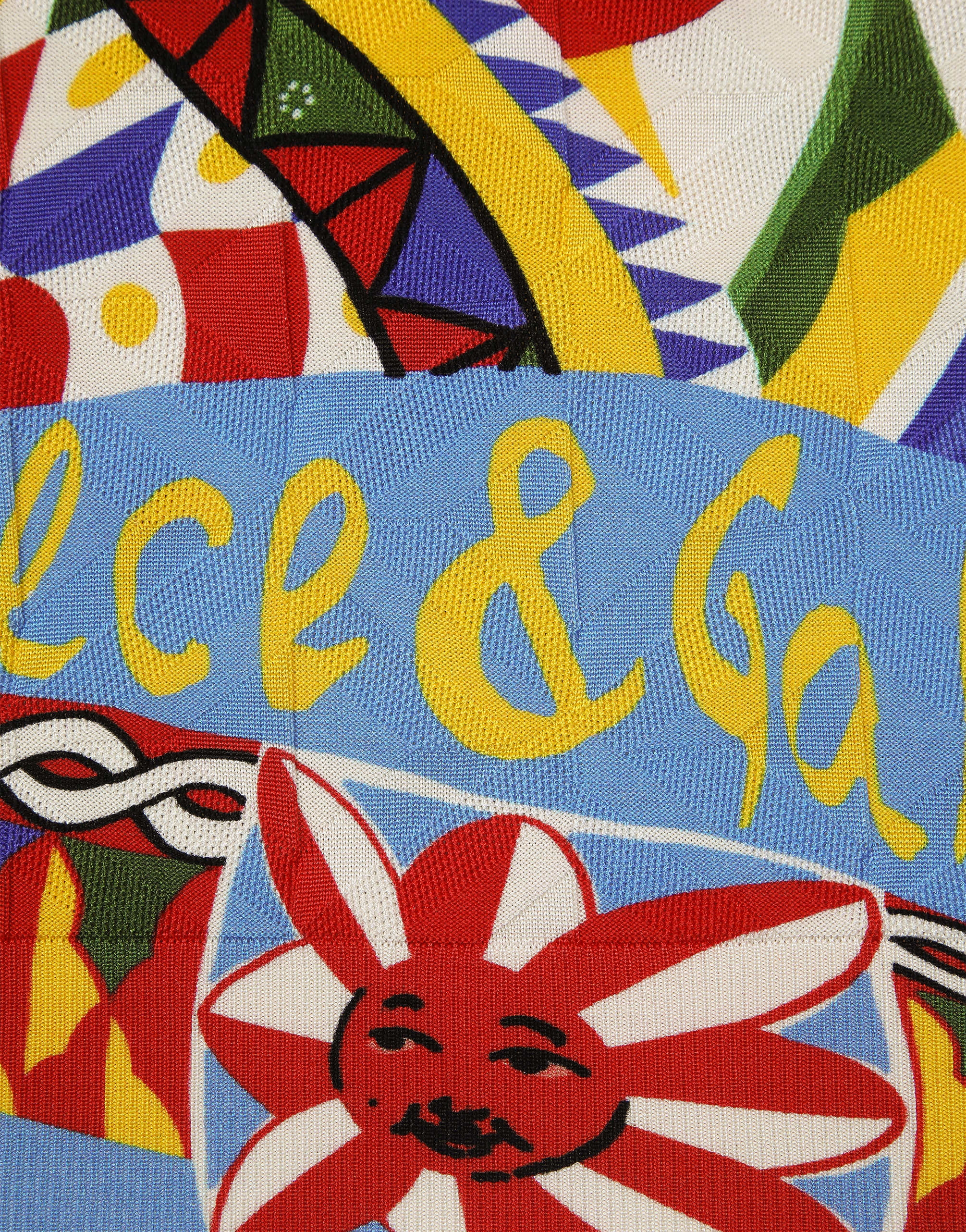 DOLCE & GABBANA 3D SILK JACQUARD POLO-SHIRT WITH CARRETTO PRINT