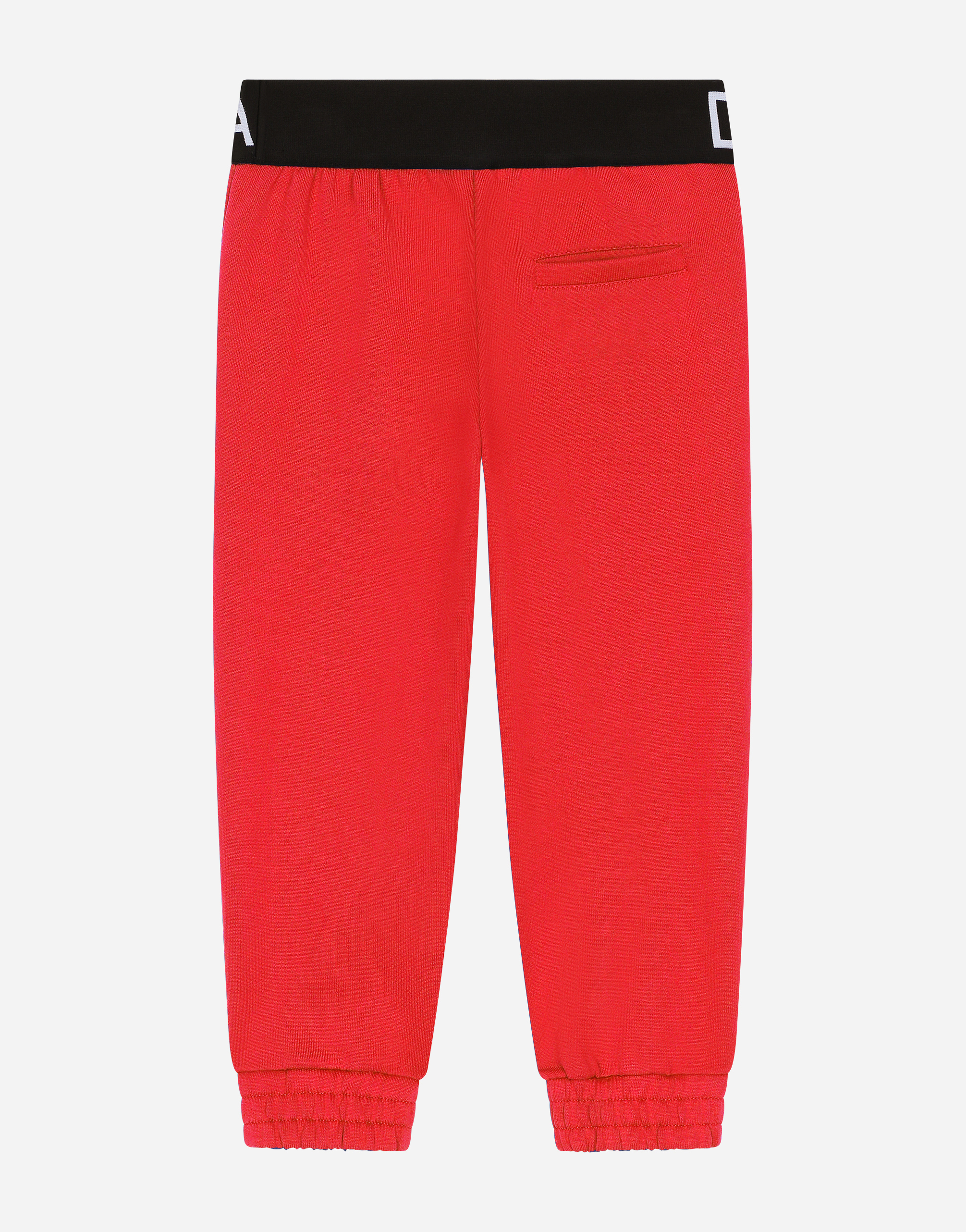 Shop Dolce & Gabbana Jersey Jogging Pants With Branded Elastic In Red