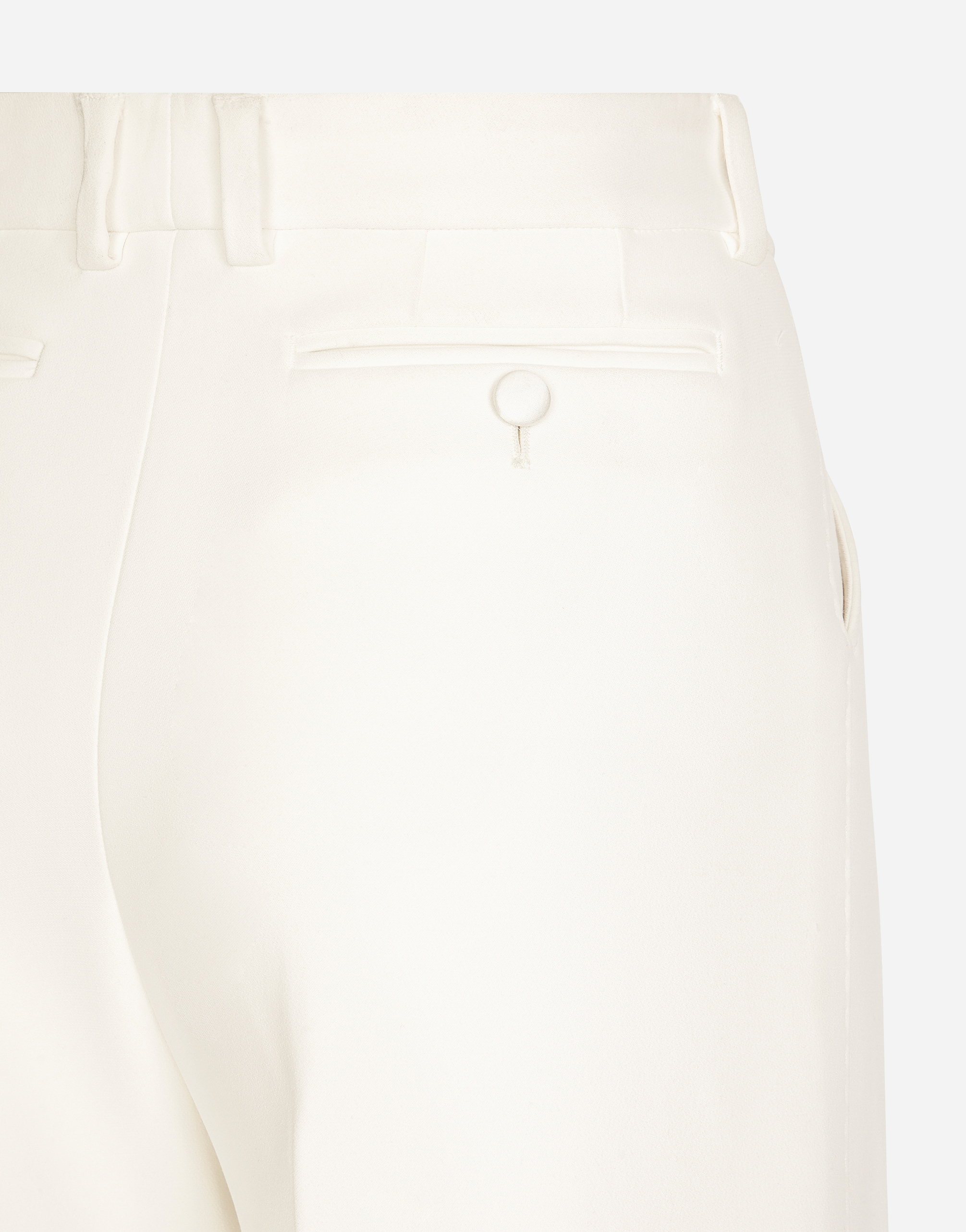 Flared double crepe pants