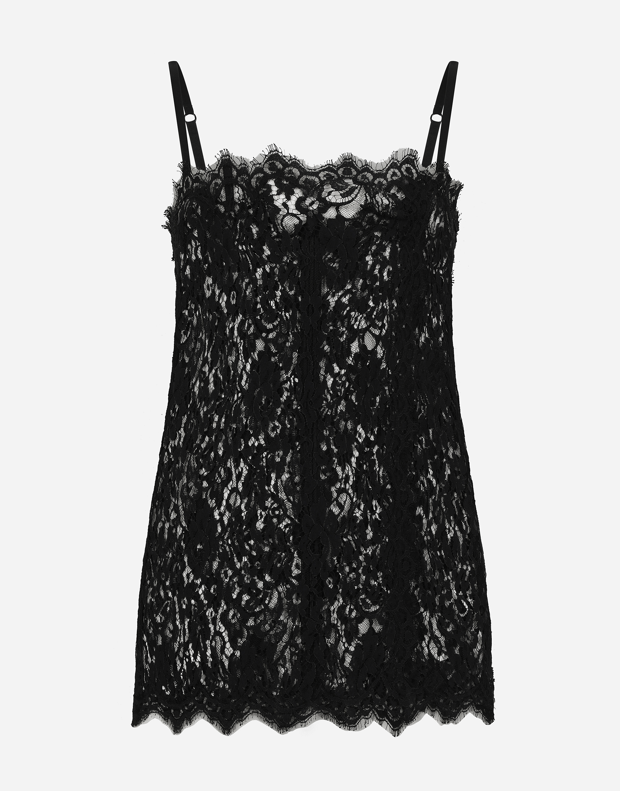 Dolce & Gabbana Lace Square-neck Camisole In Black